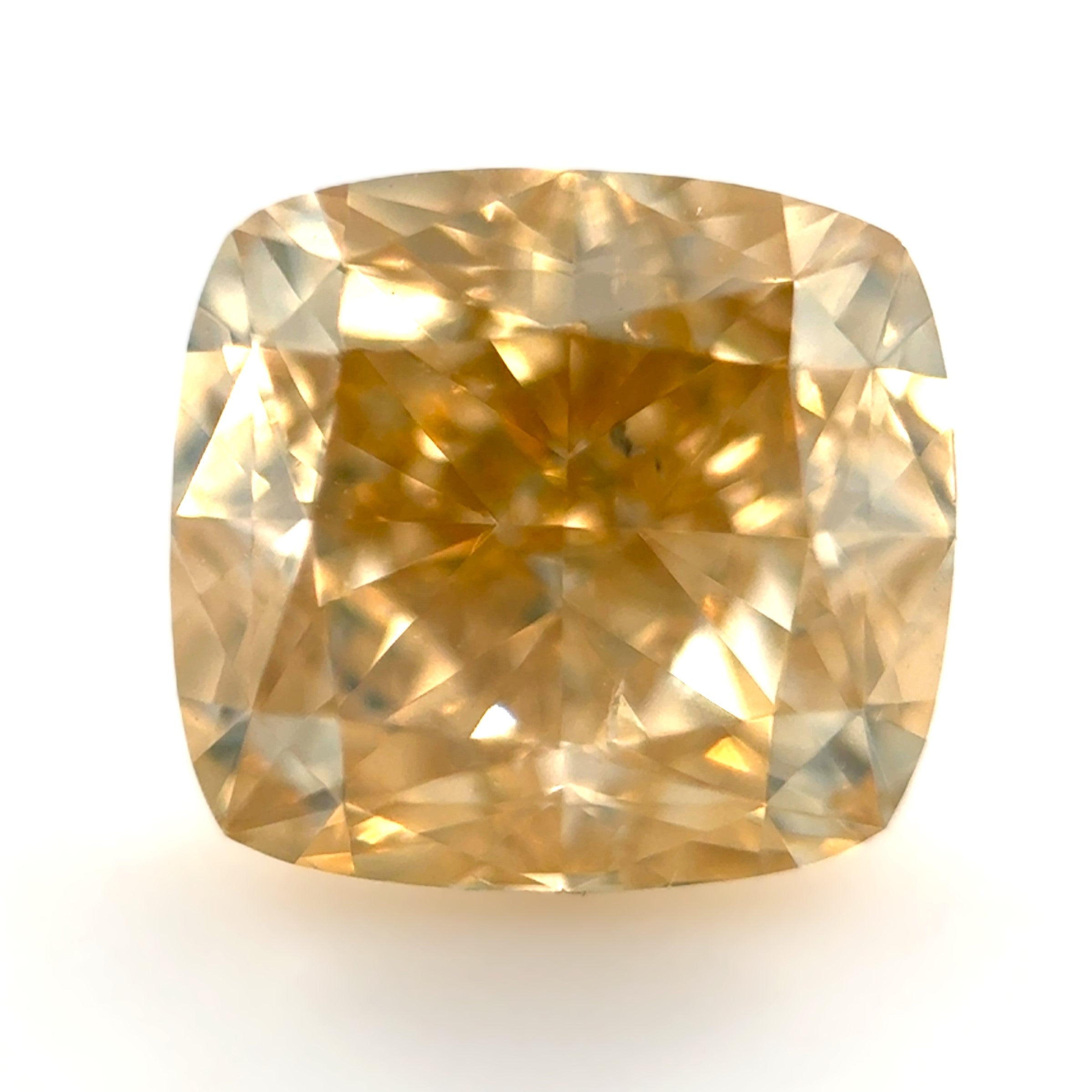 Fancy Brownish Orangey-Yellow Diamond 1.537ct Cushion SI1
