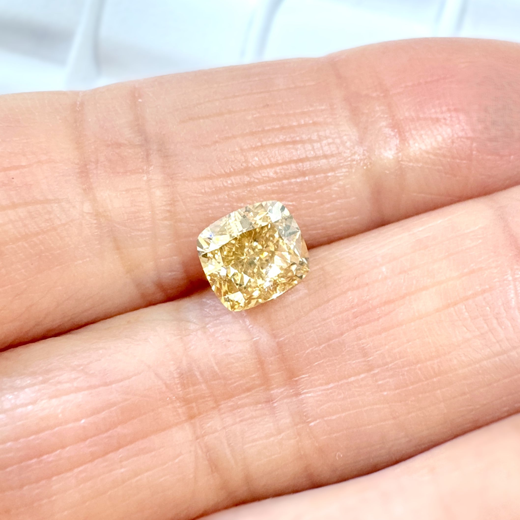 Fancy Brownish Orangey-Yellow Diamond 1.537ct Cushion SI1