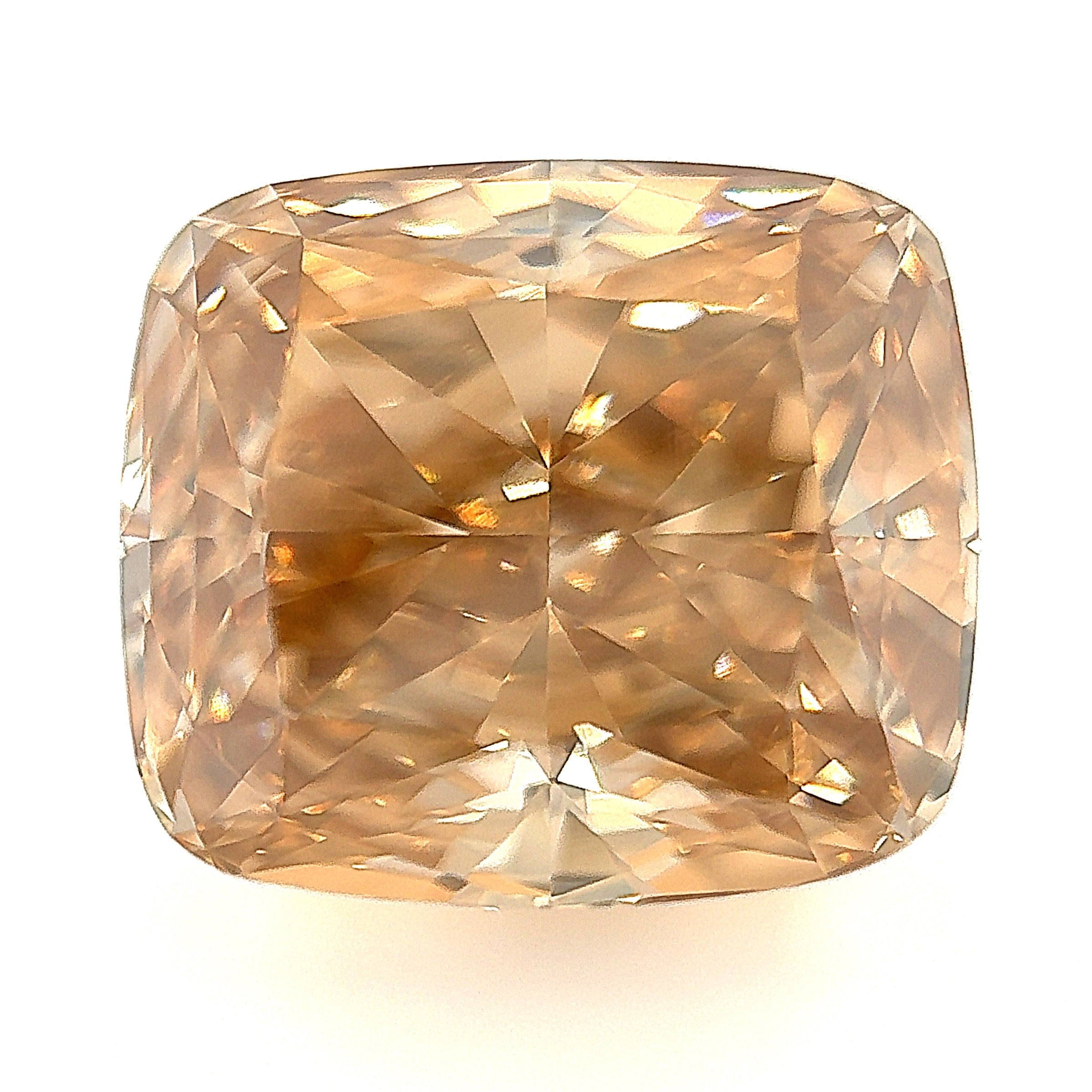 Champagne Diamond 4.61ct Cushion VS1
