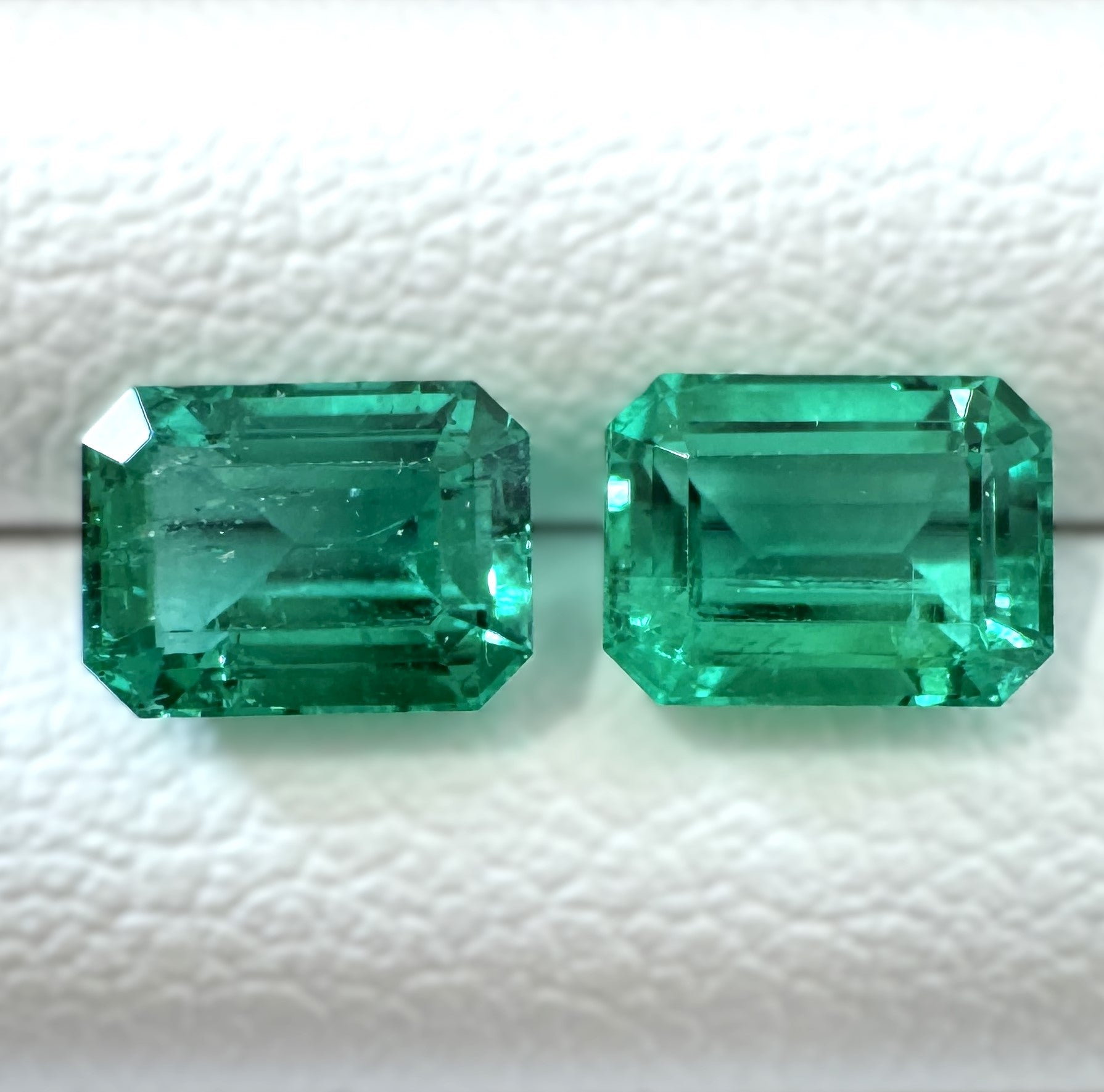 Emerald 1.98ct Emerald Cut Pair 2 =