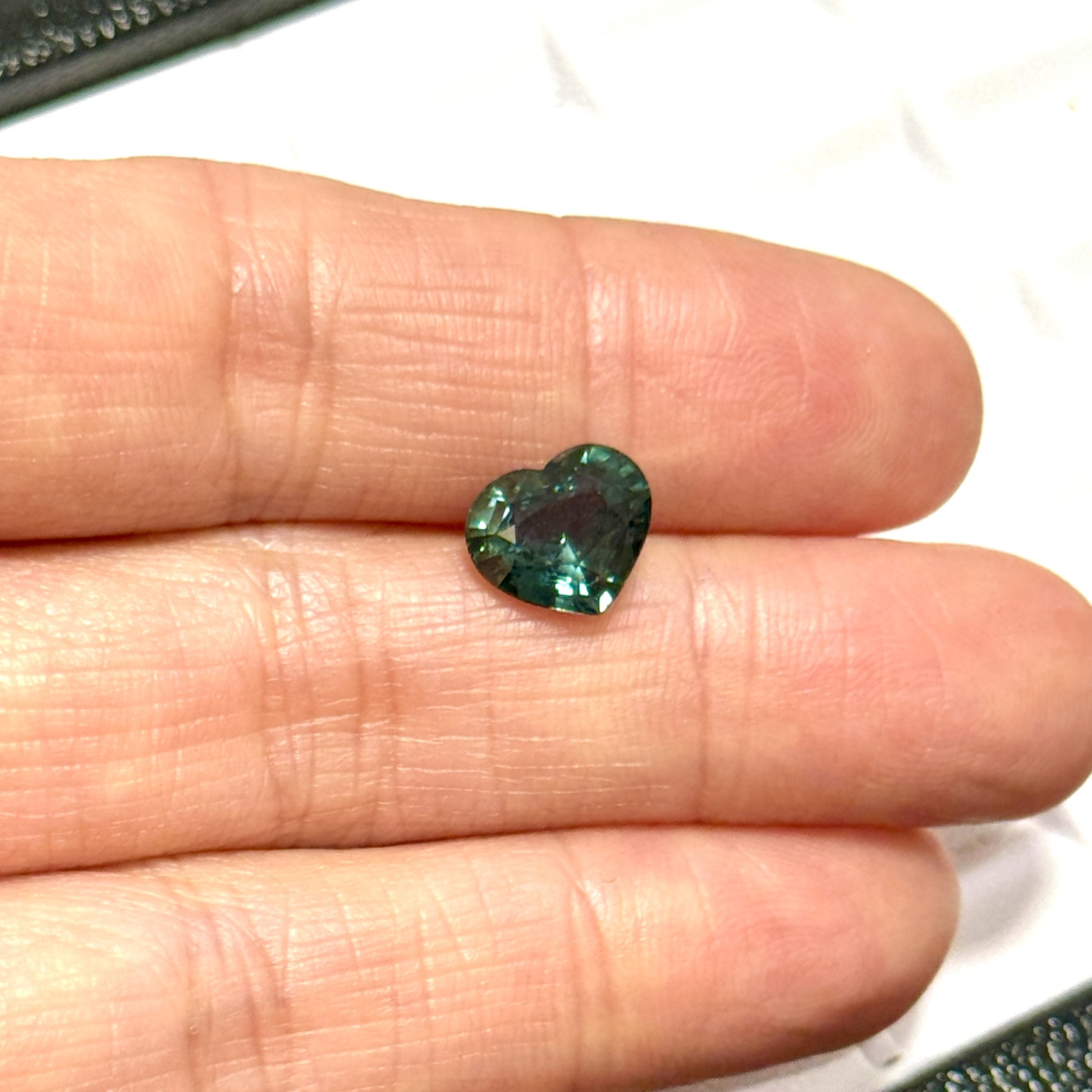 Green Sapphire 2.99ct Heart