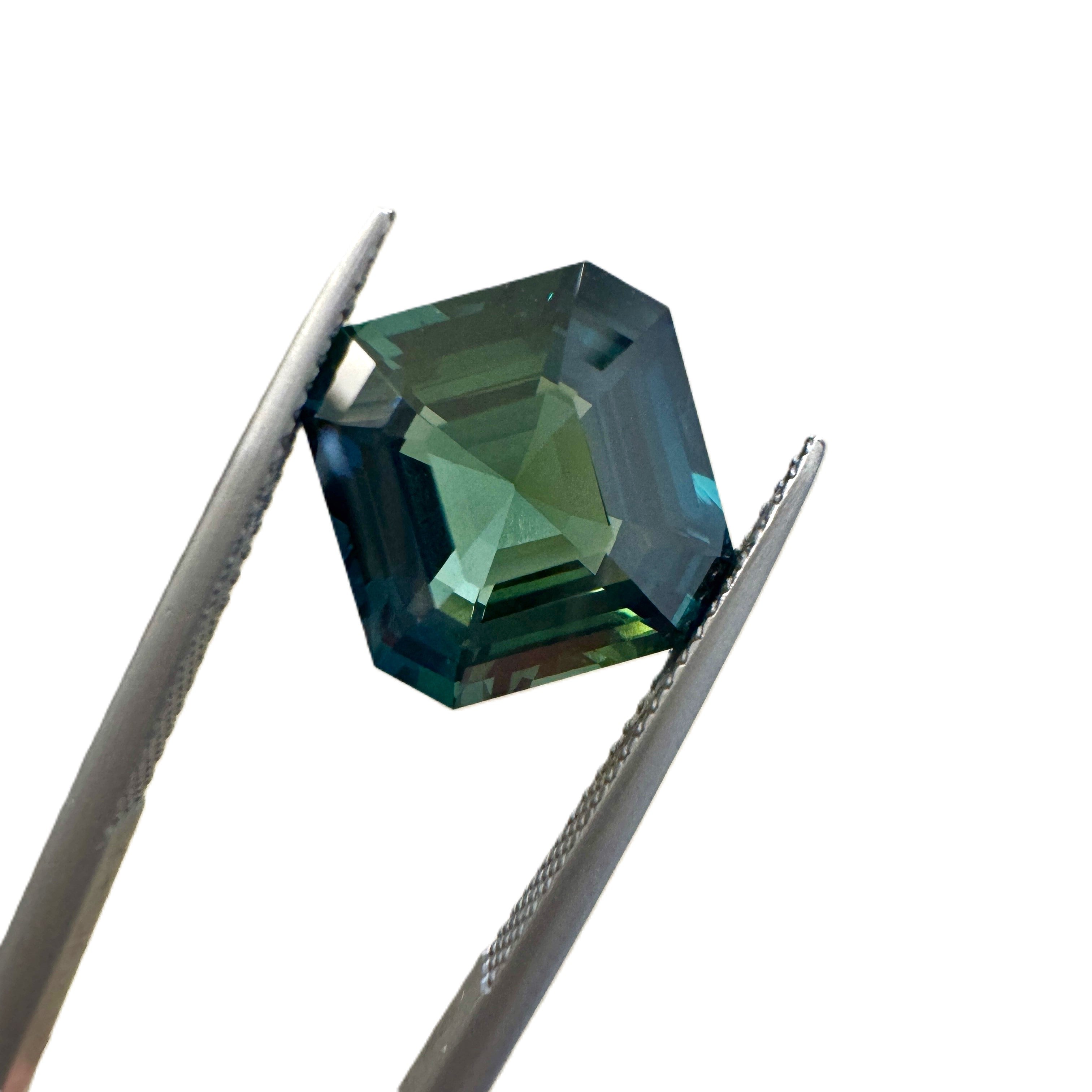 Green Sapphire 8.52ct Octagonal