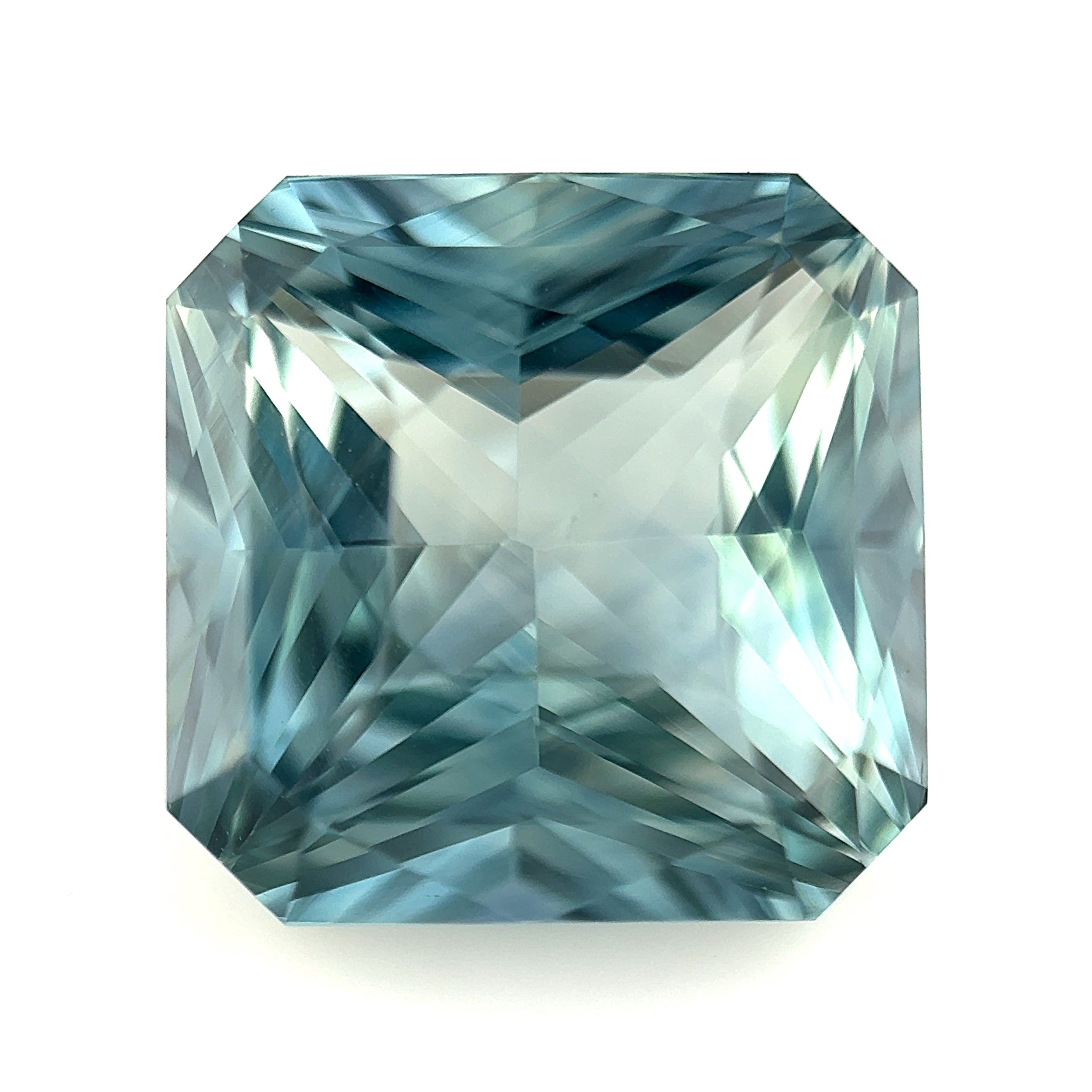 Green Sapphire 5.01ct Radiant