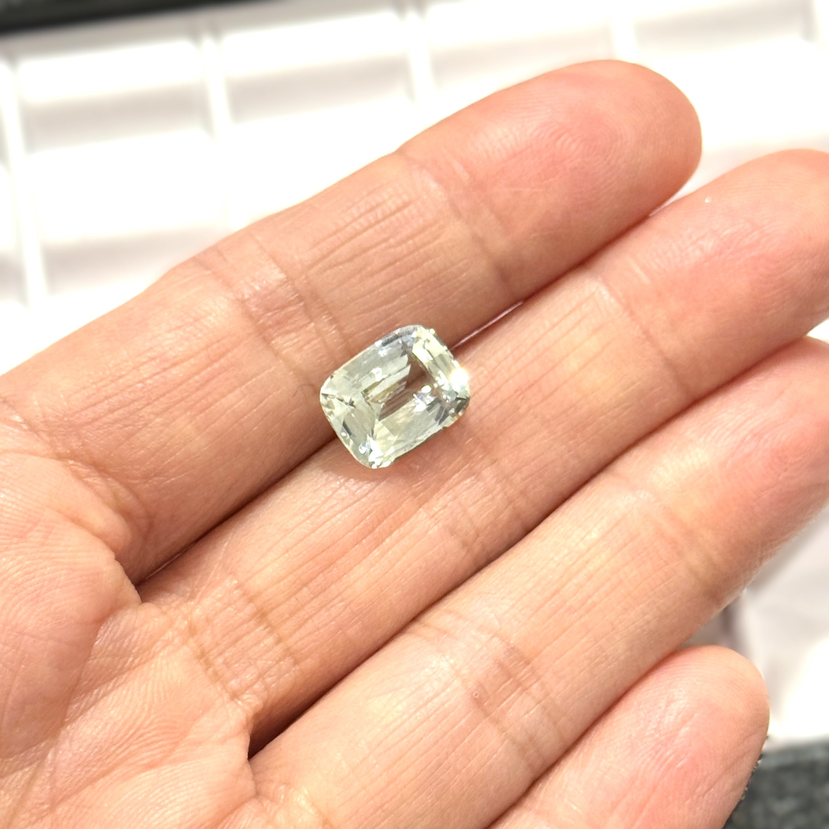 Green Sapphire 5.09ct Cushion