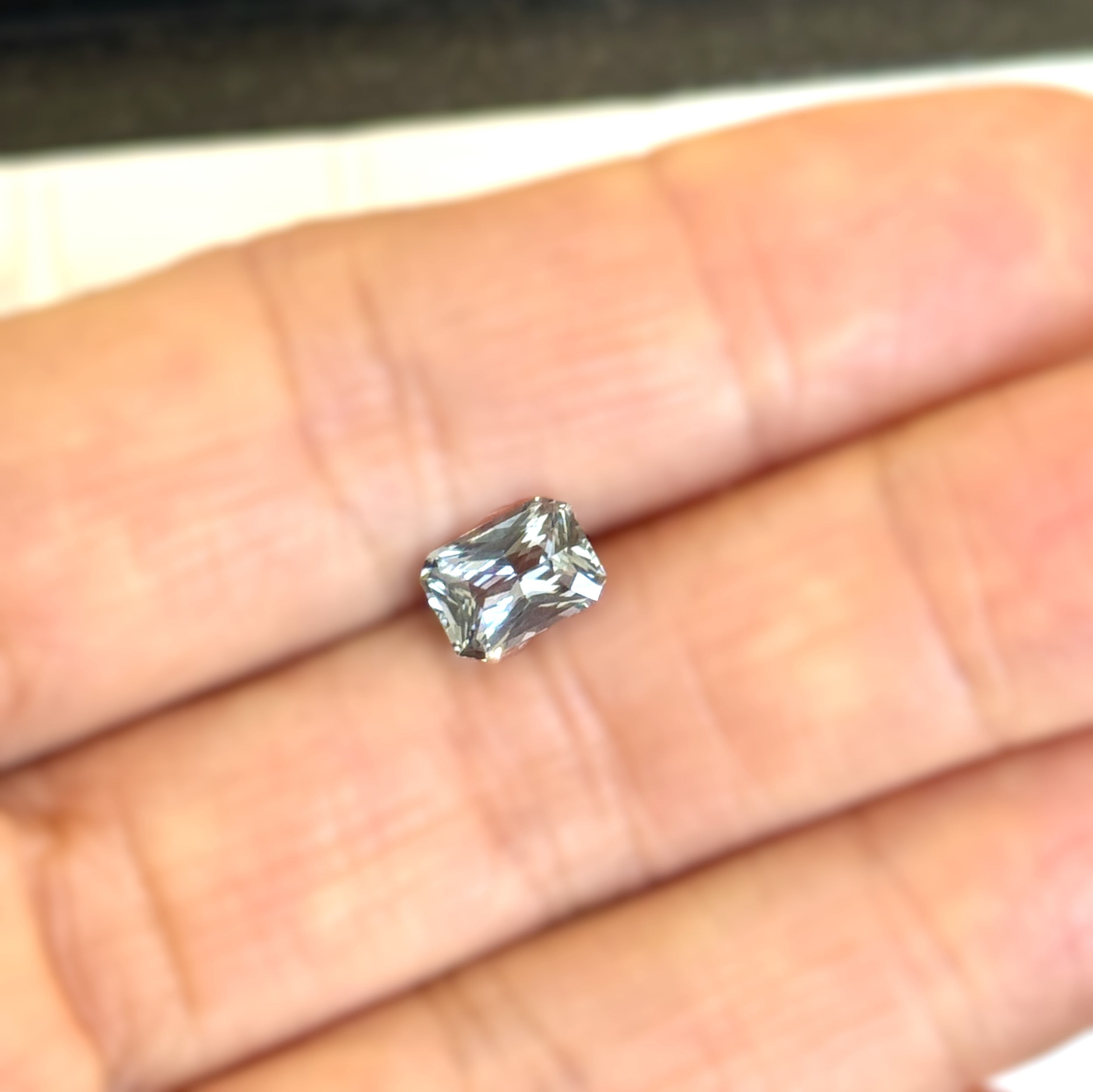 Green Sapphire 1.35ct Radiant