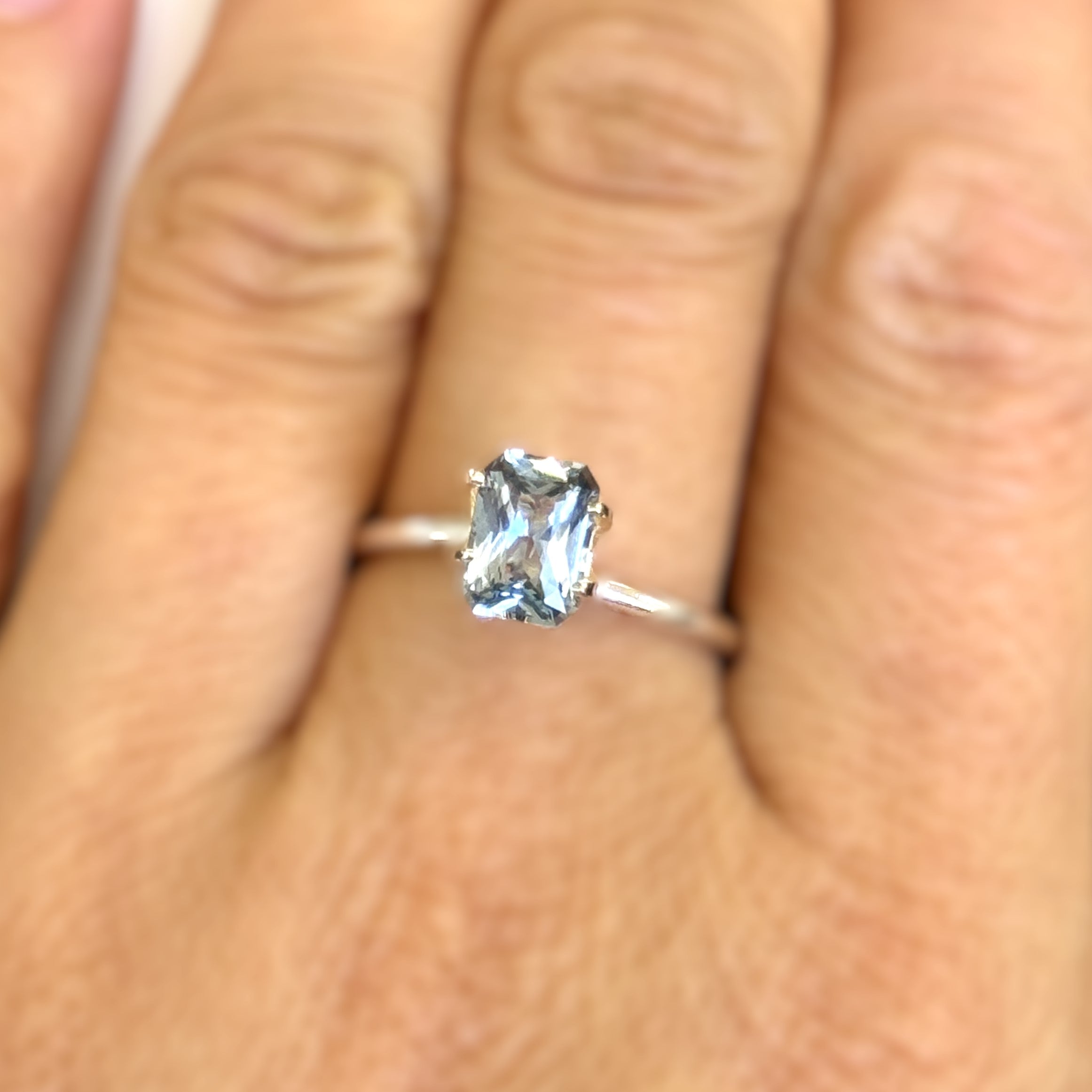 Green Sapphire 1.35ct Radiant