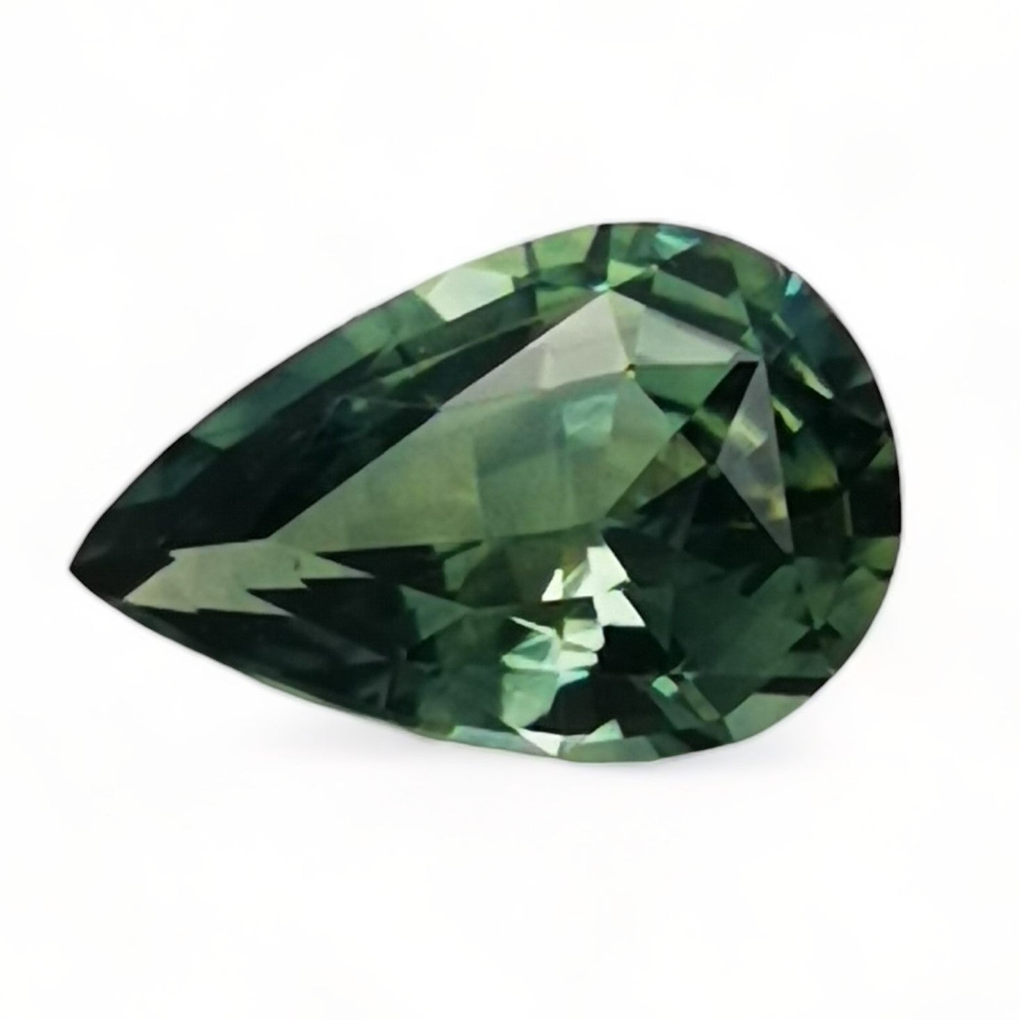 Green Sapphire 1.21ct Pear