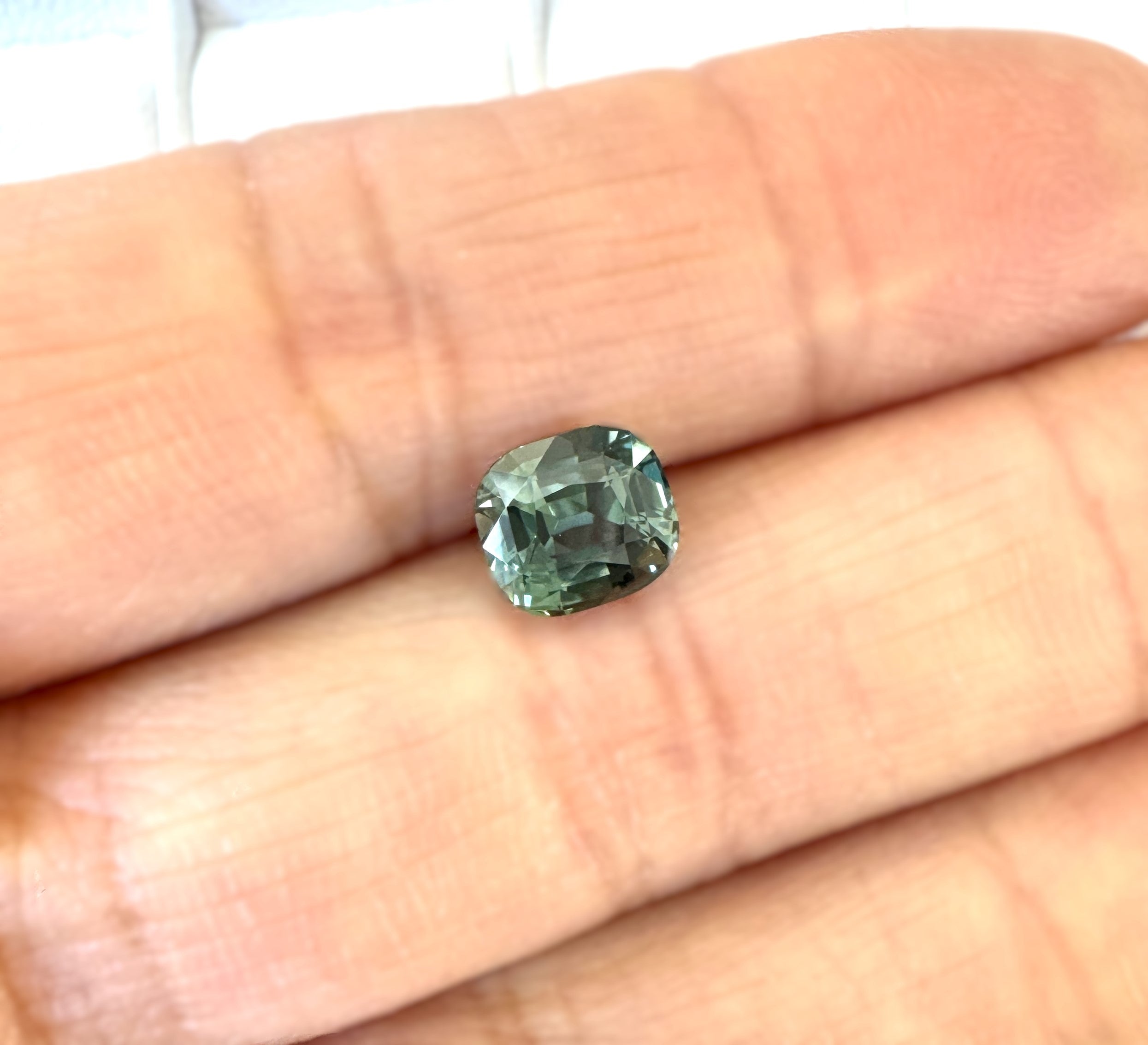Green Sapphire 2.12ct Cushion