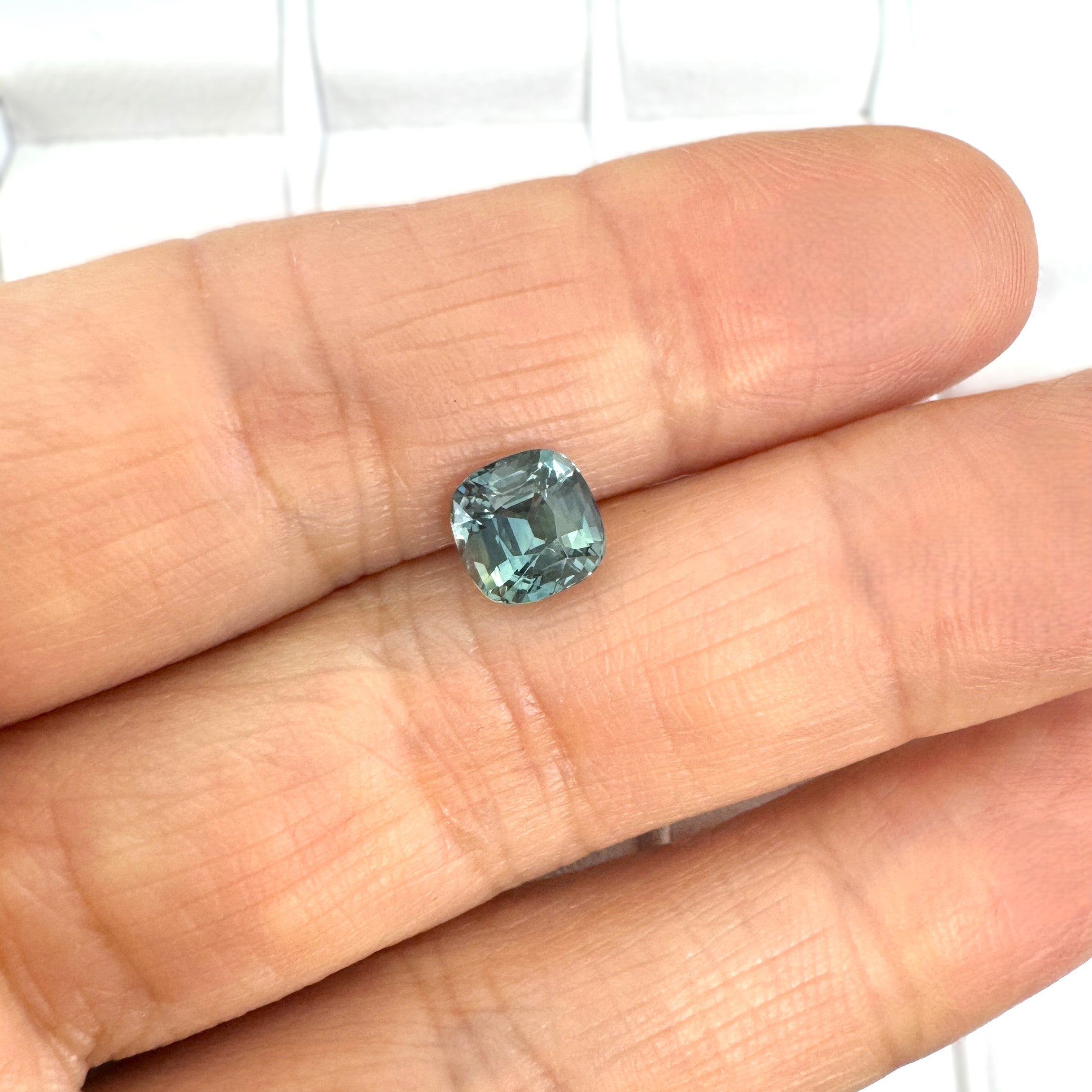Green Sapphire 1.67ct Cushion