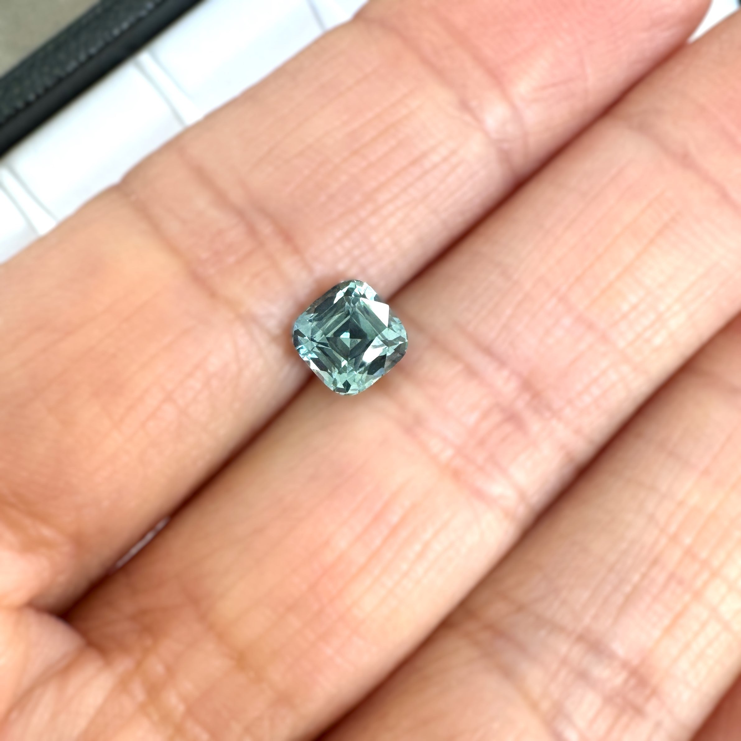 Green Sapphire 1.52ct Cushion