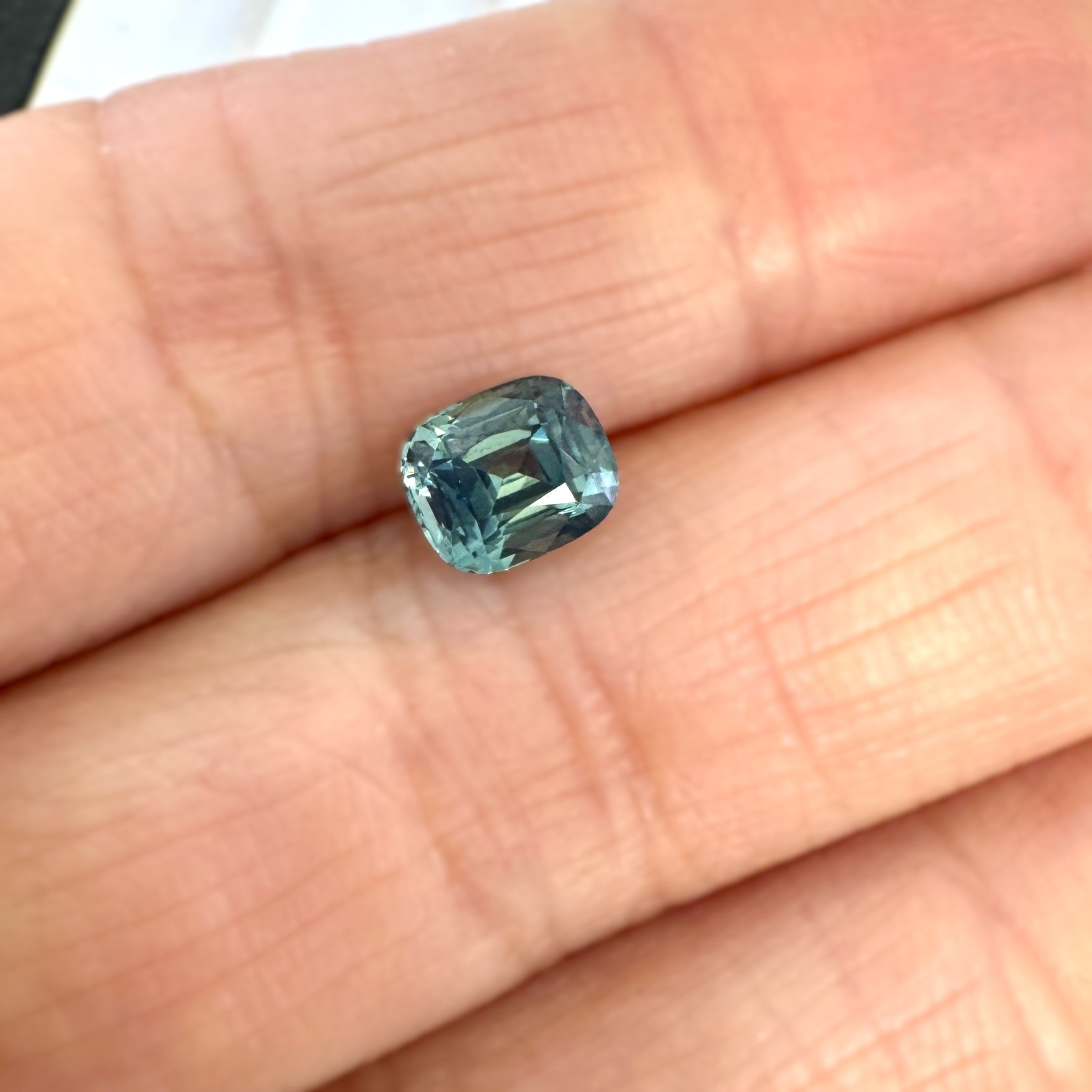 Green Sapphire 1.42ct Cushion