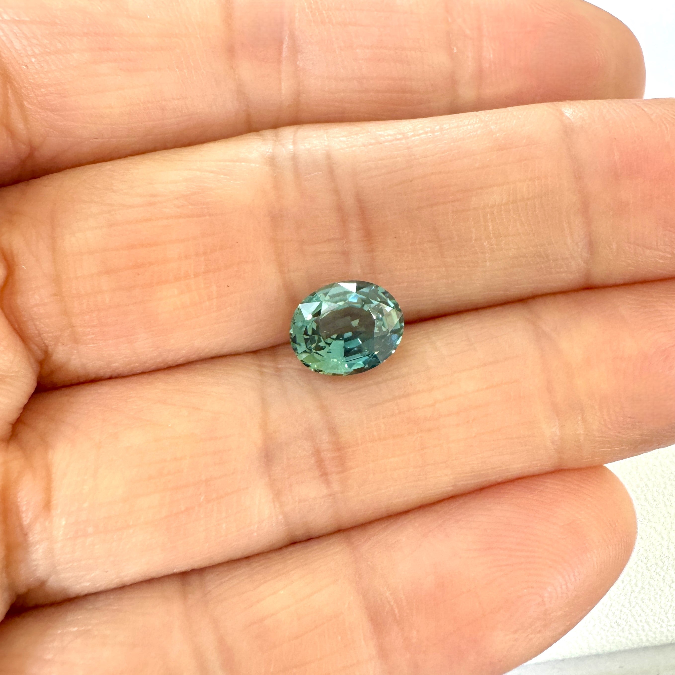 Green Sapphire 2.06ct Oval