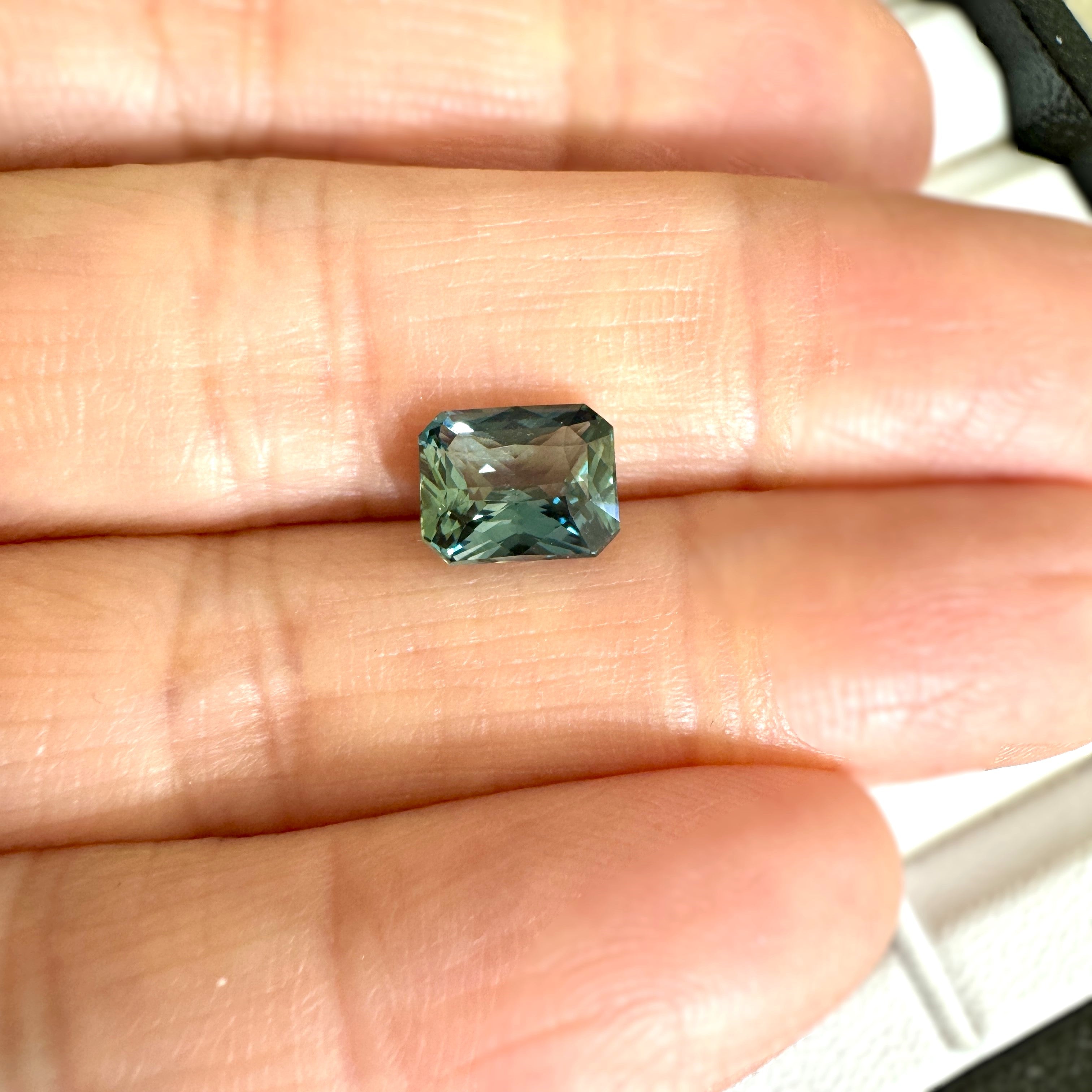 Green Sapphire 2.25ct Radiant