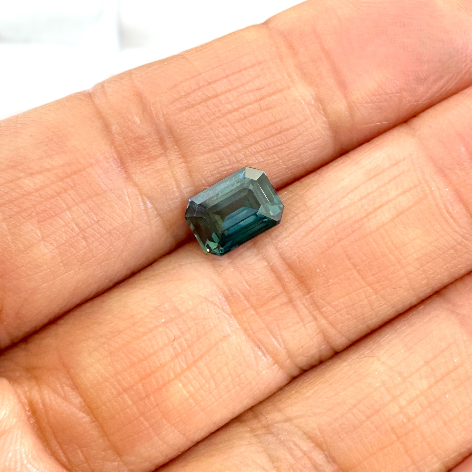 Green Sapphire 2.06ct Octagonal