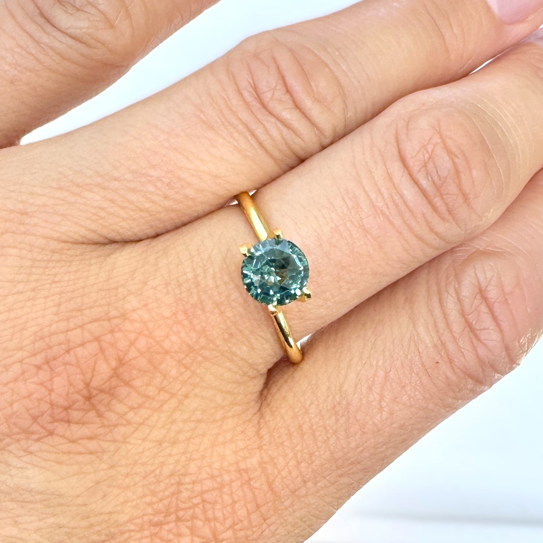 Green Sapphire 1.39ct Round