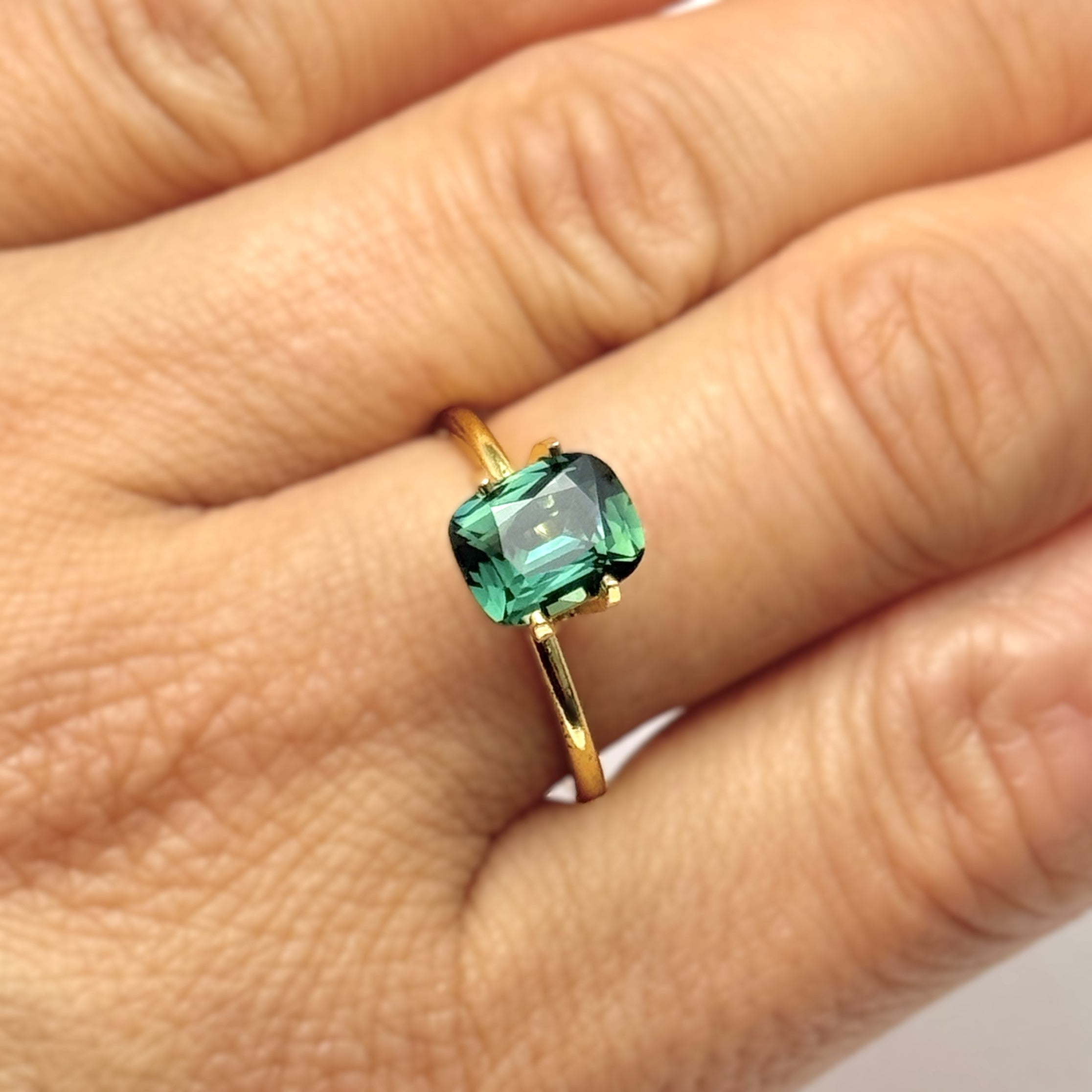 Green Sapphire 2.25ct Cushion