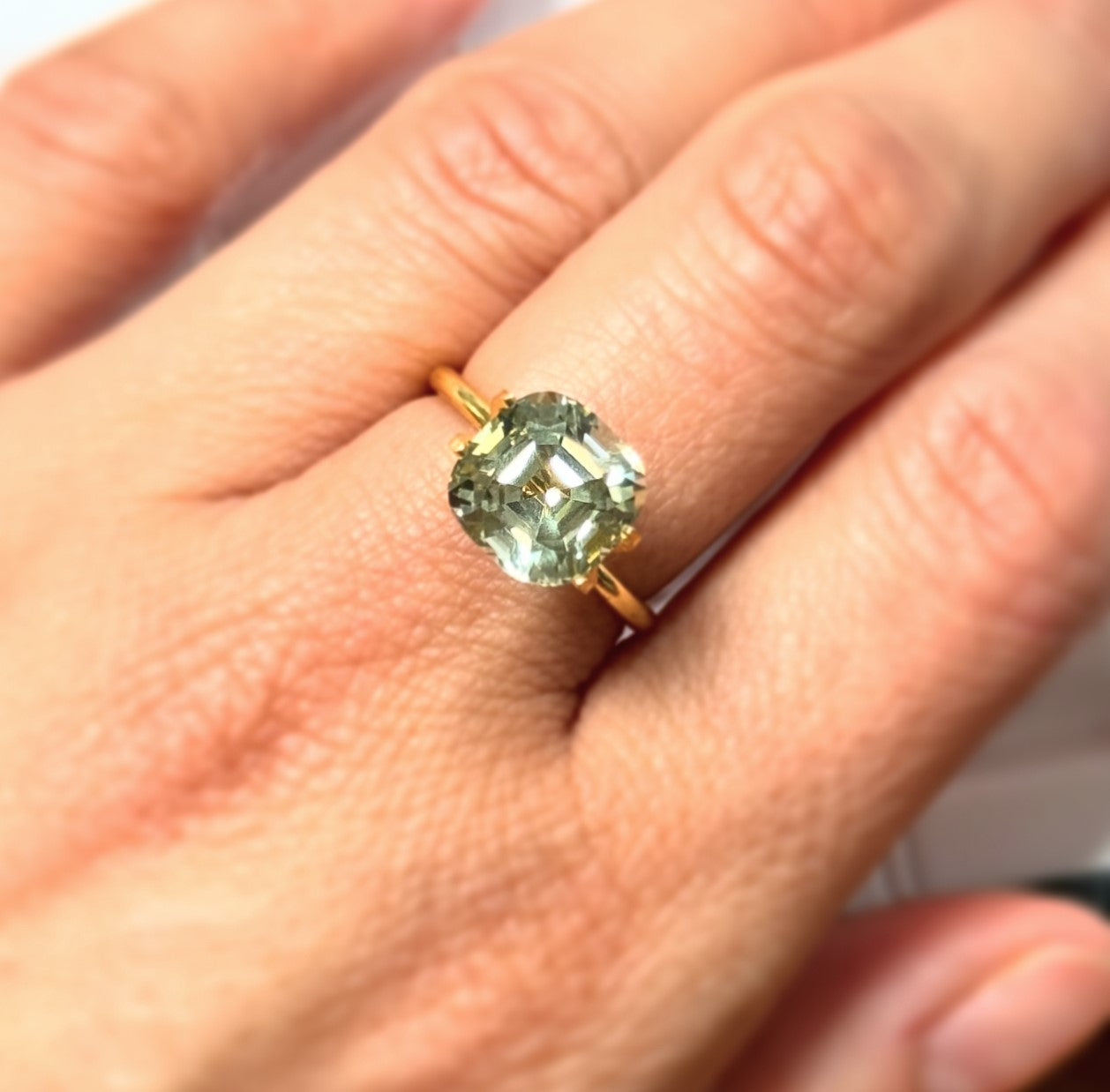 Green Tourmaline 3.76ct Cushion