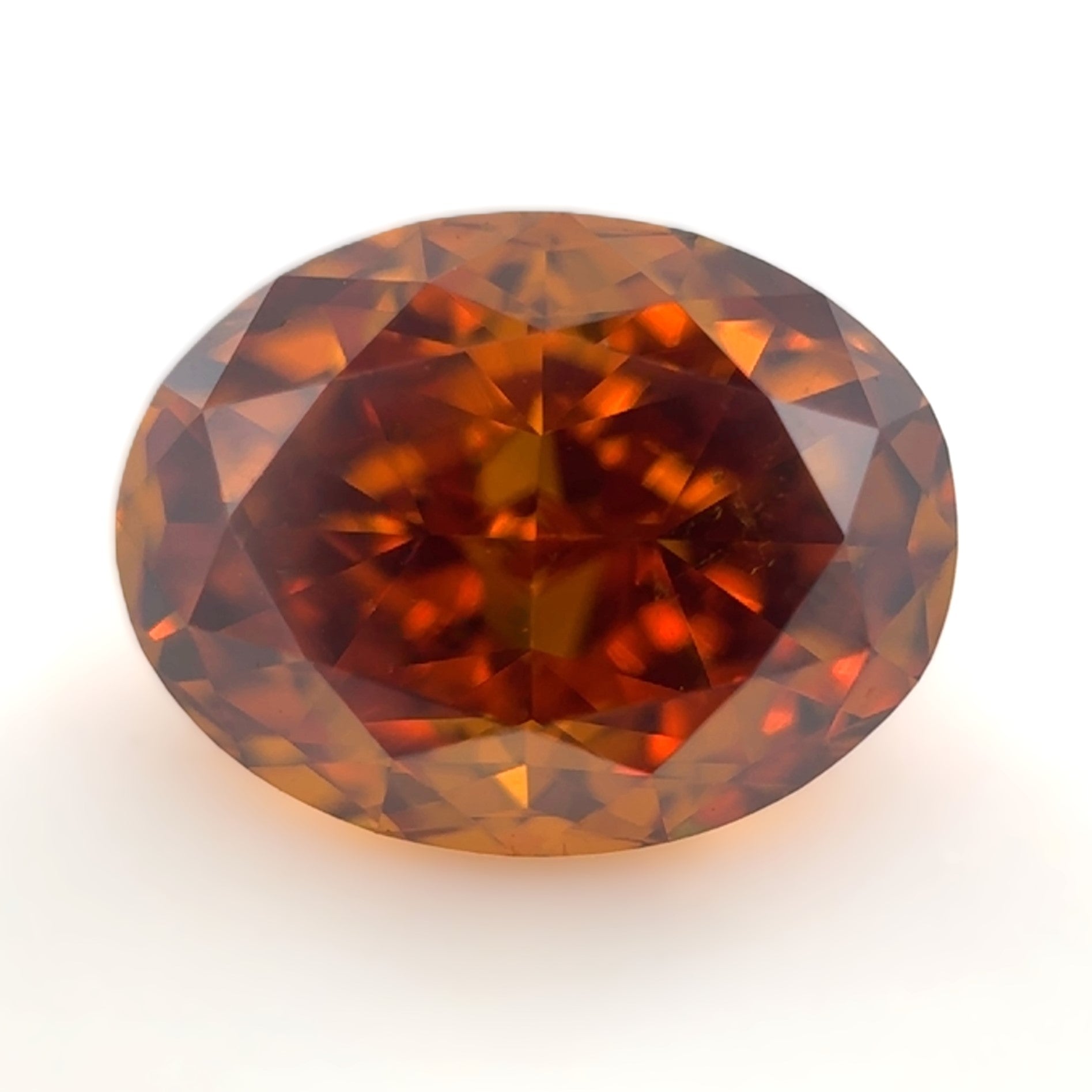 Buy Fancy Deep Orange-Brown Diamond Oval SI1 Gemstone