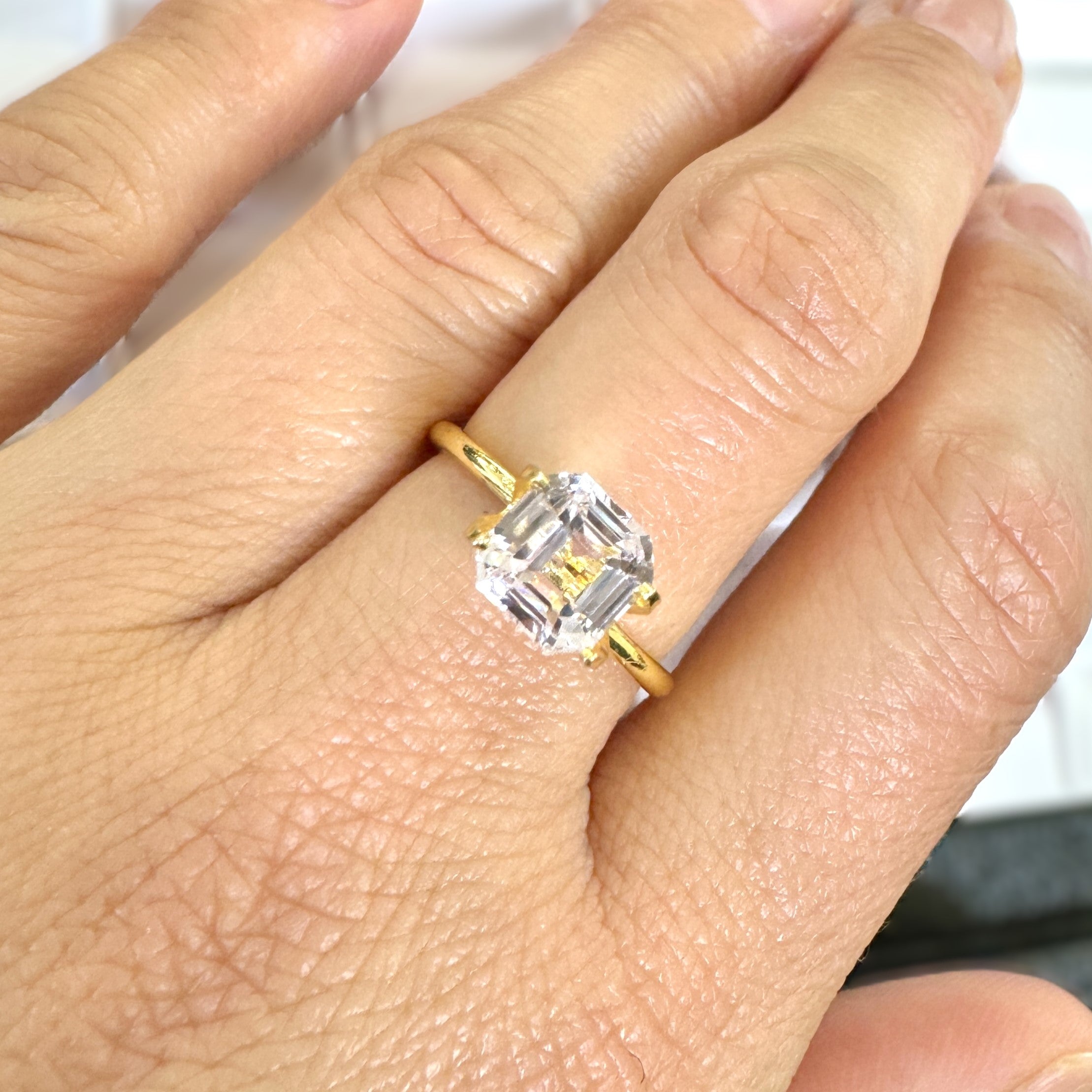Peach Sapphire 2.06ct Octagonal