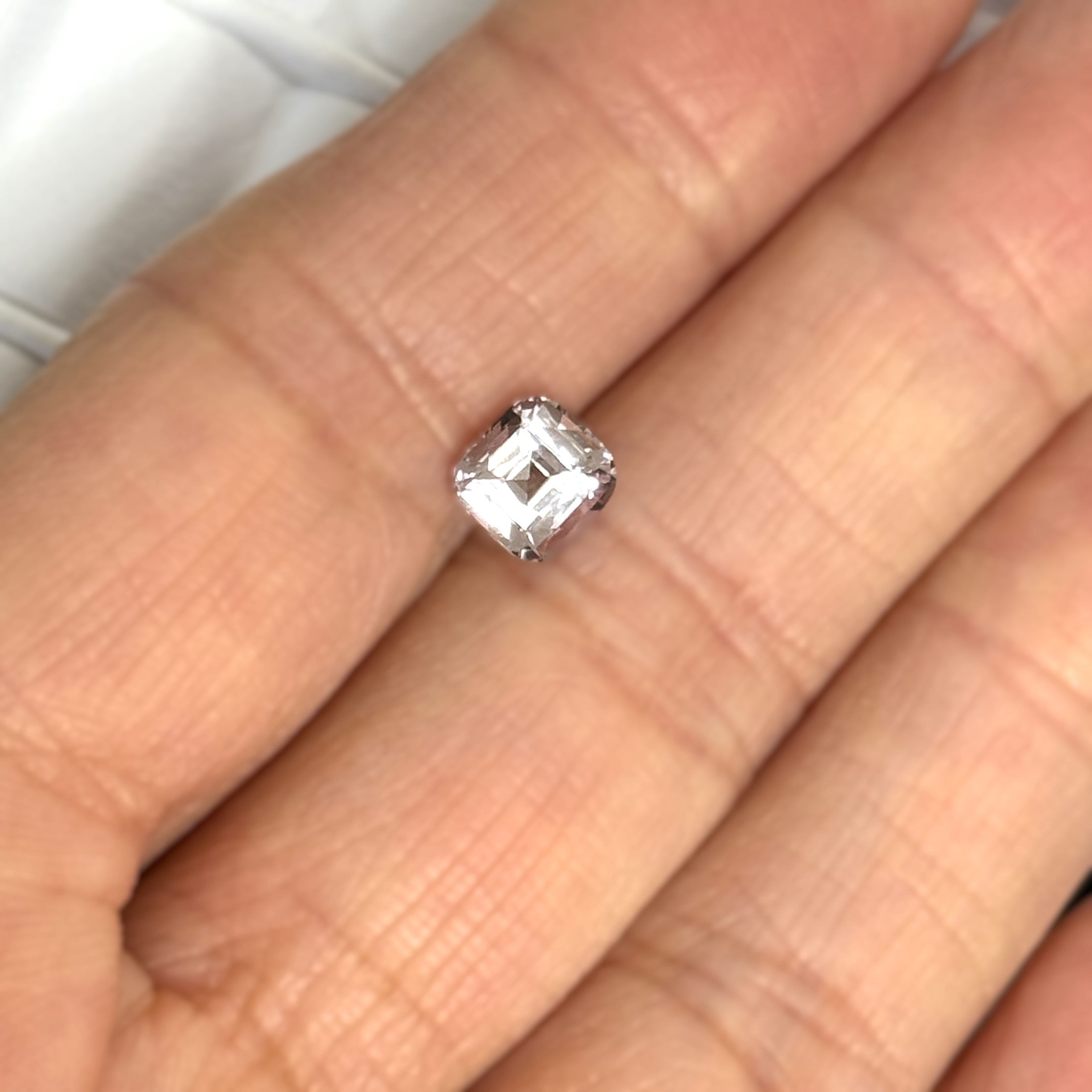 Peach Sapphire 1.35ct Cushion