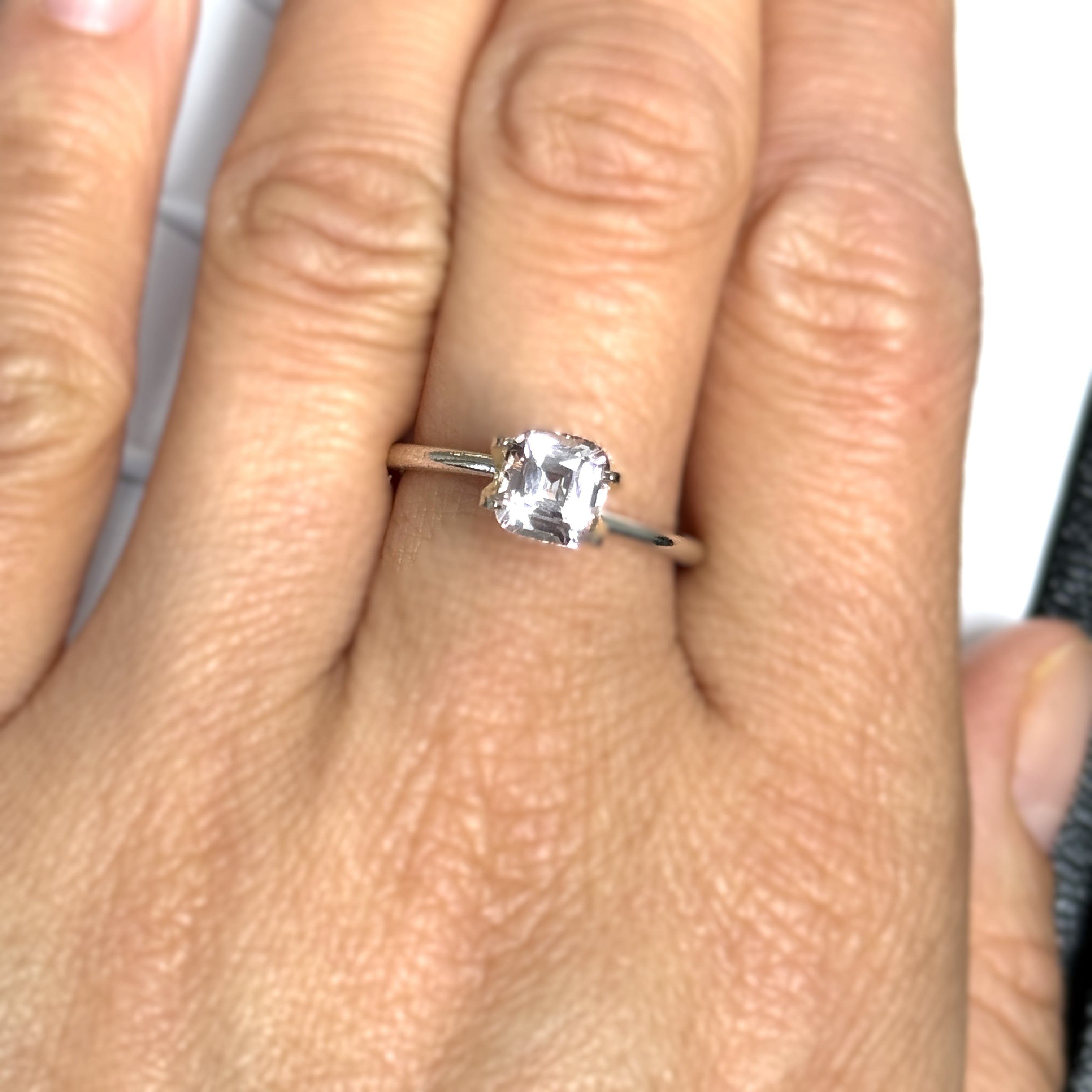 Peach Sapphire 1.35ct Cushion