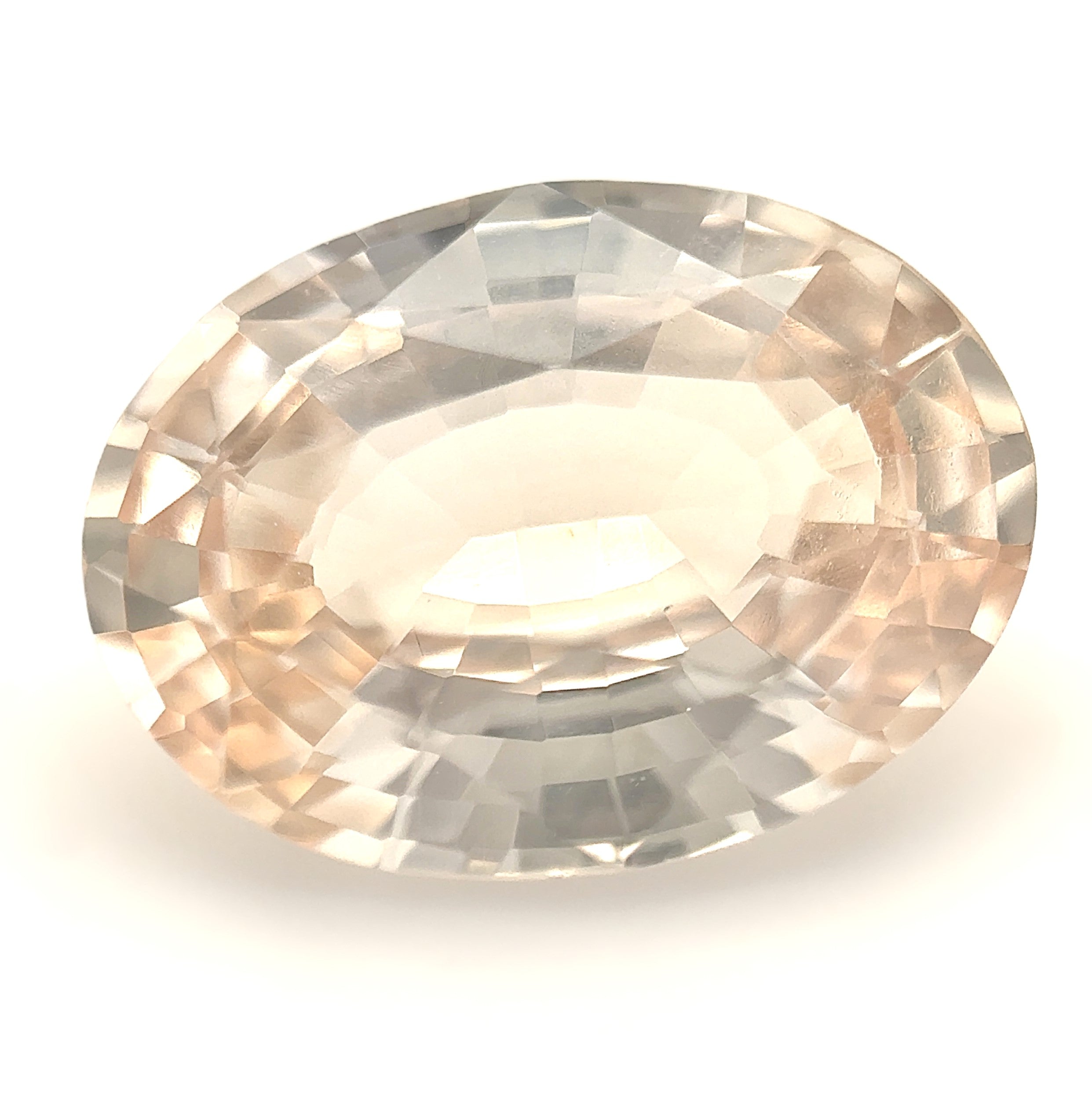 Peach Sapphire 4.06ct Oval