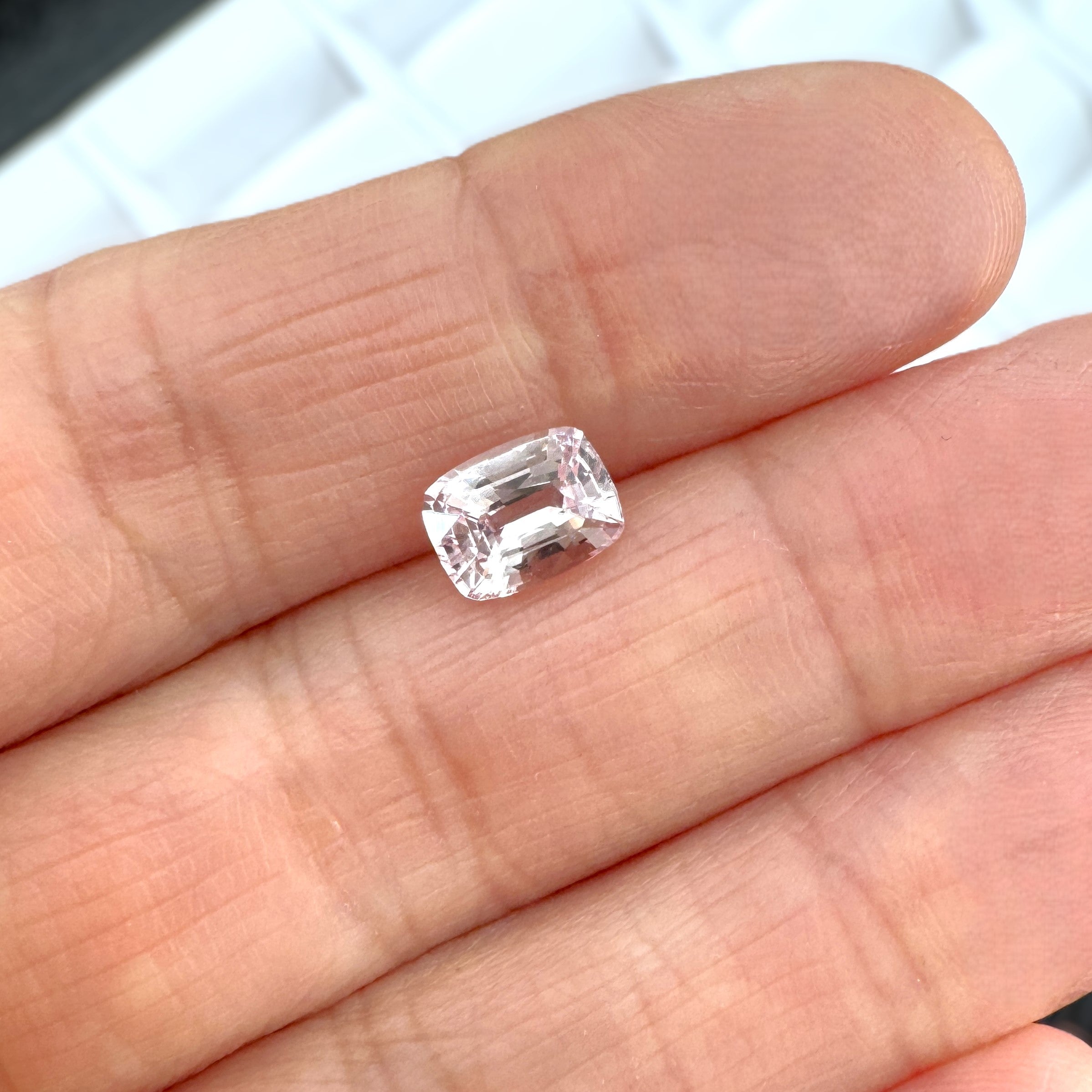 Peach Sapphire 1.62ct Cushion