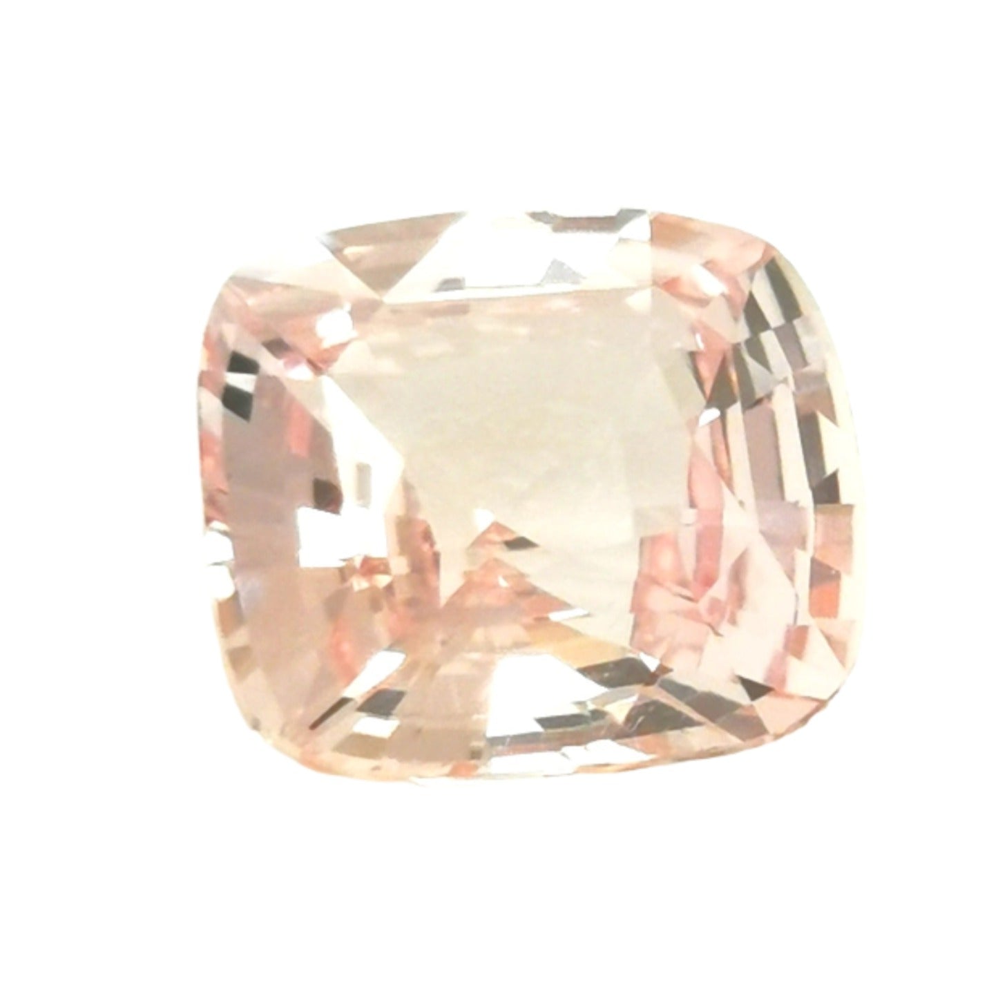 Peach Sapphire 1.57ct Cushion