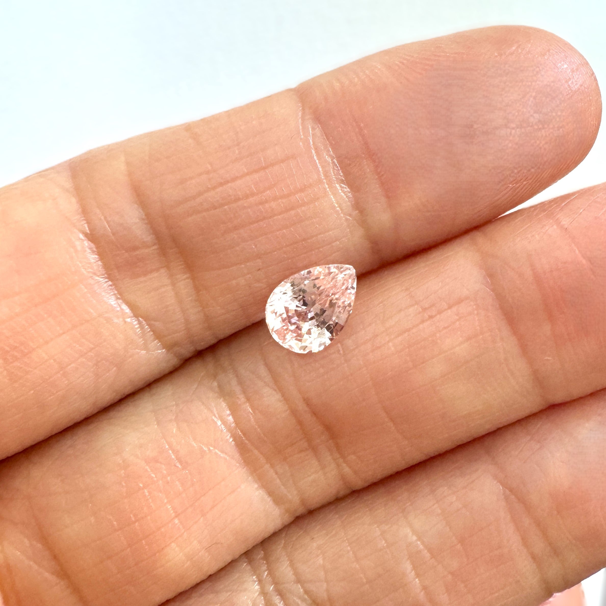 Peach Sapphire 1.56ct Pear