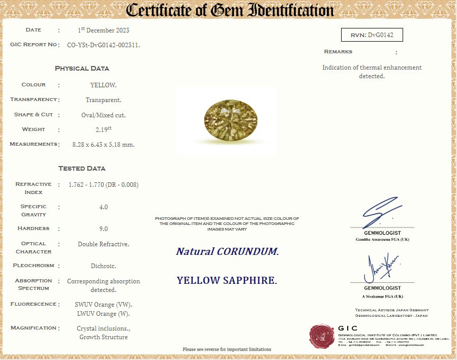 Peach Sapphire 2.19ct Oval