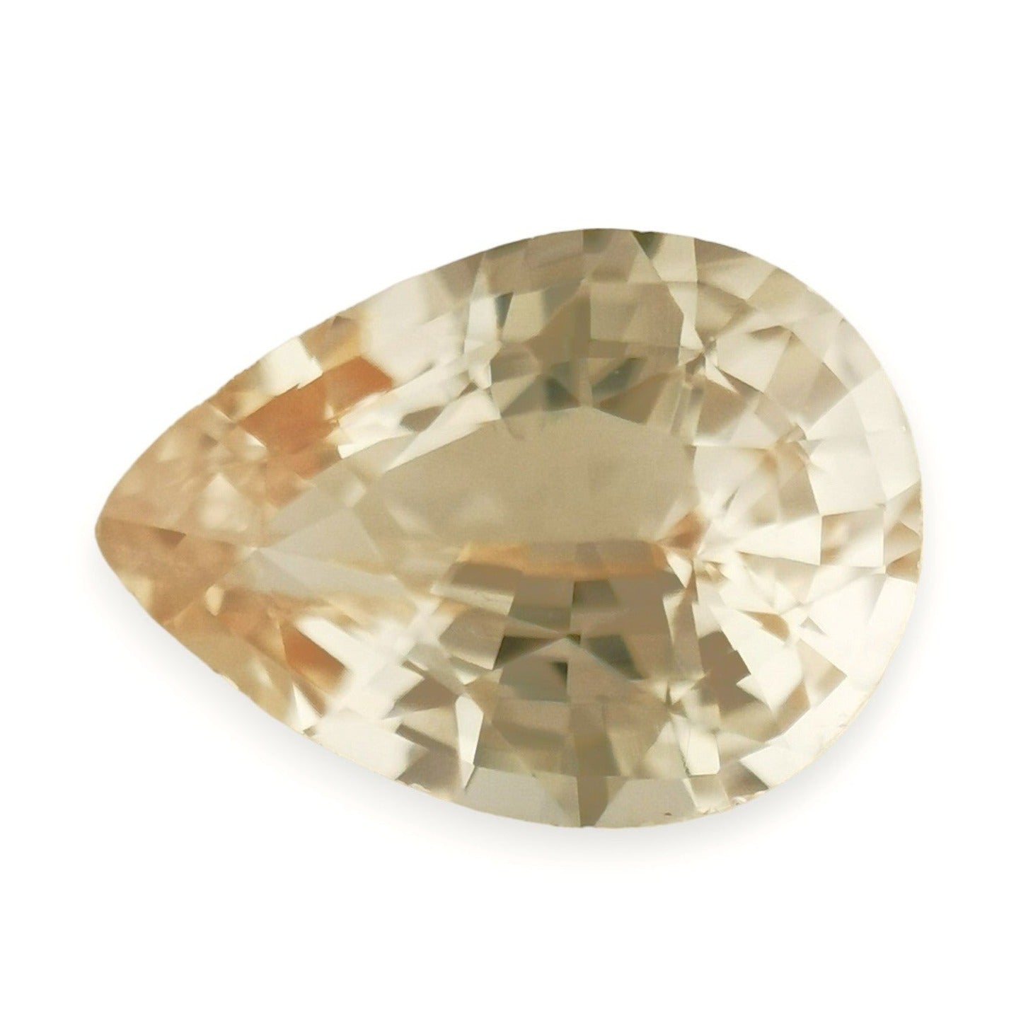 Peach Sapphire 1.18ct Pear