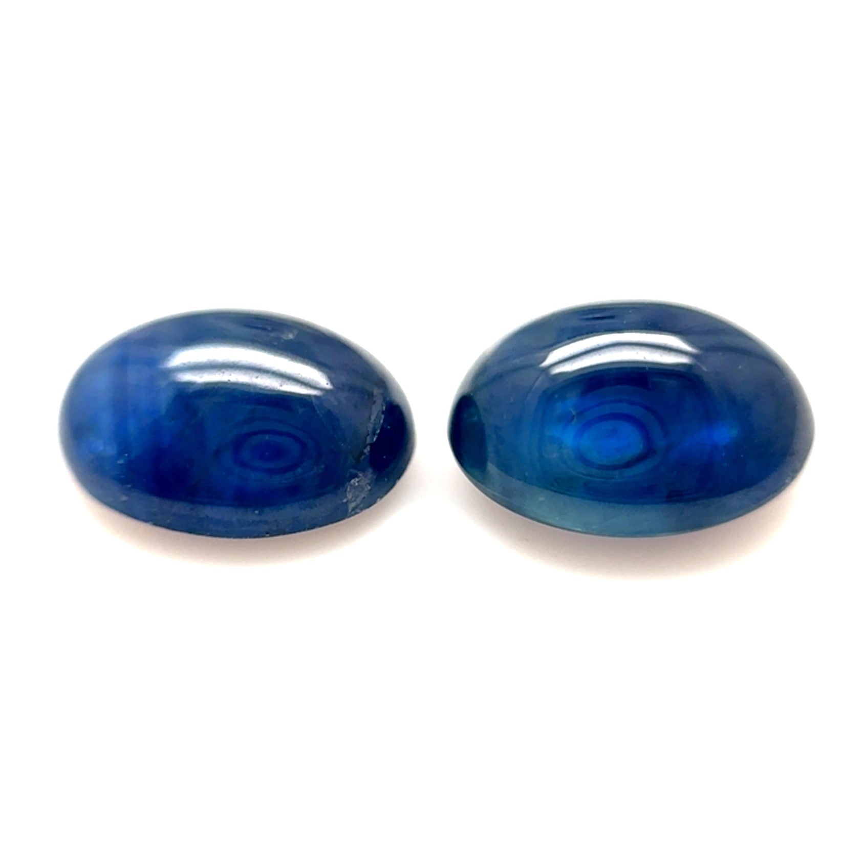 Blue Sapphire 5.34ct Cabochon Pair