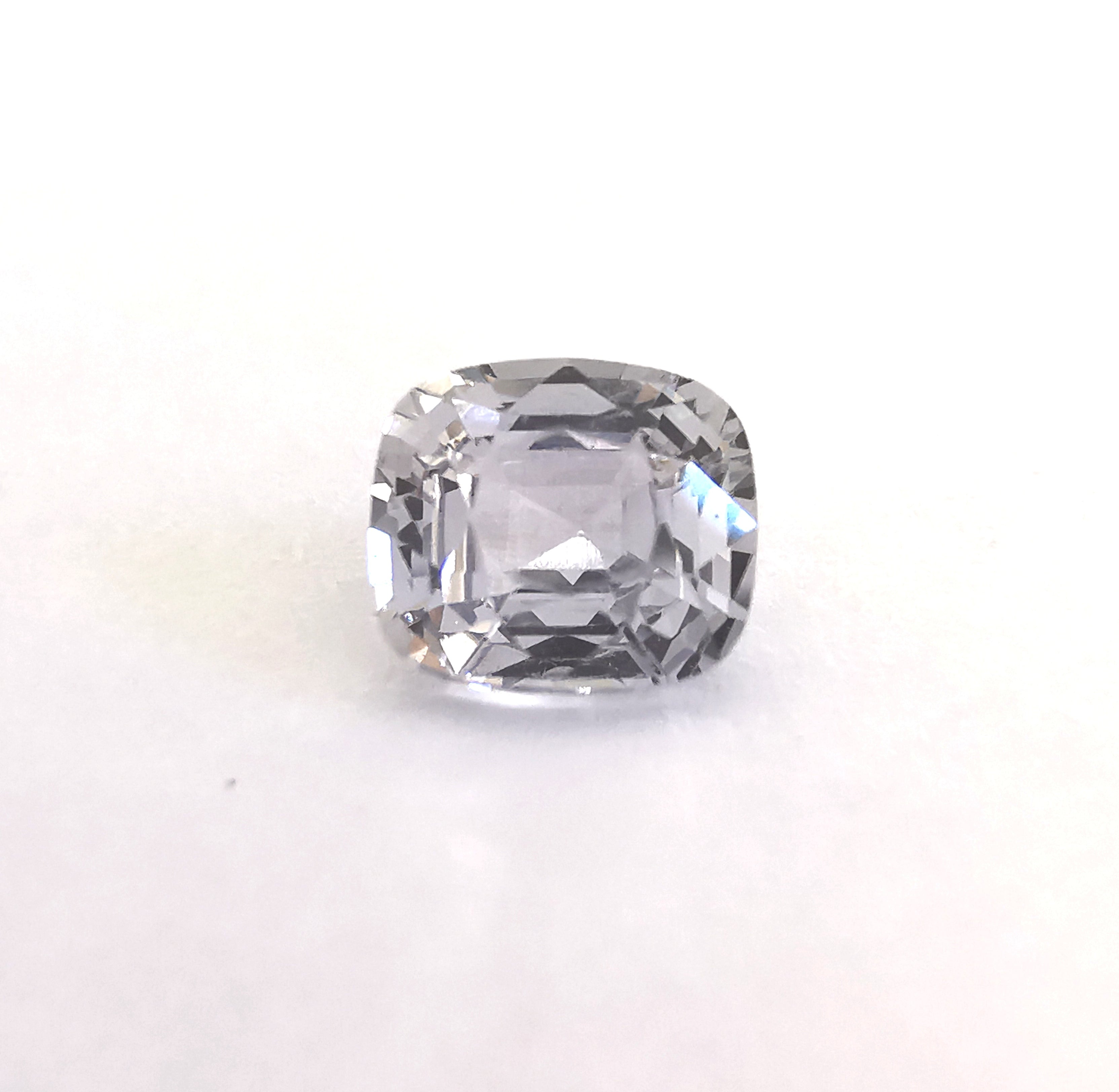 Silver Sapphire 1.02ct Cushion