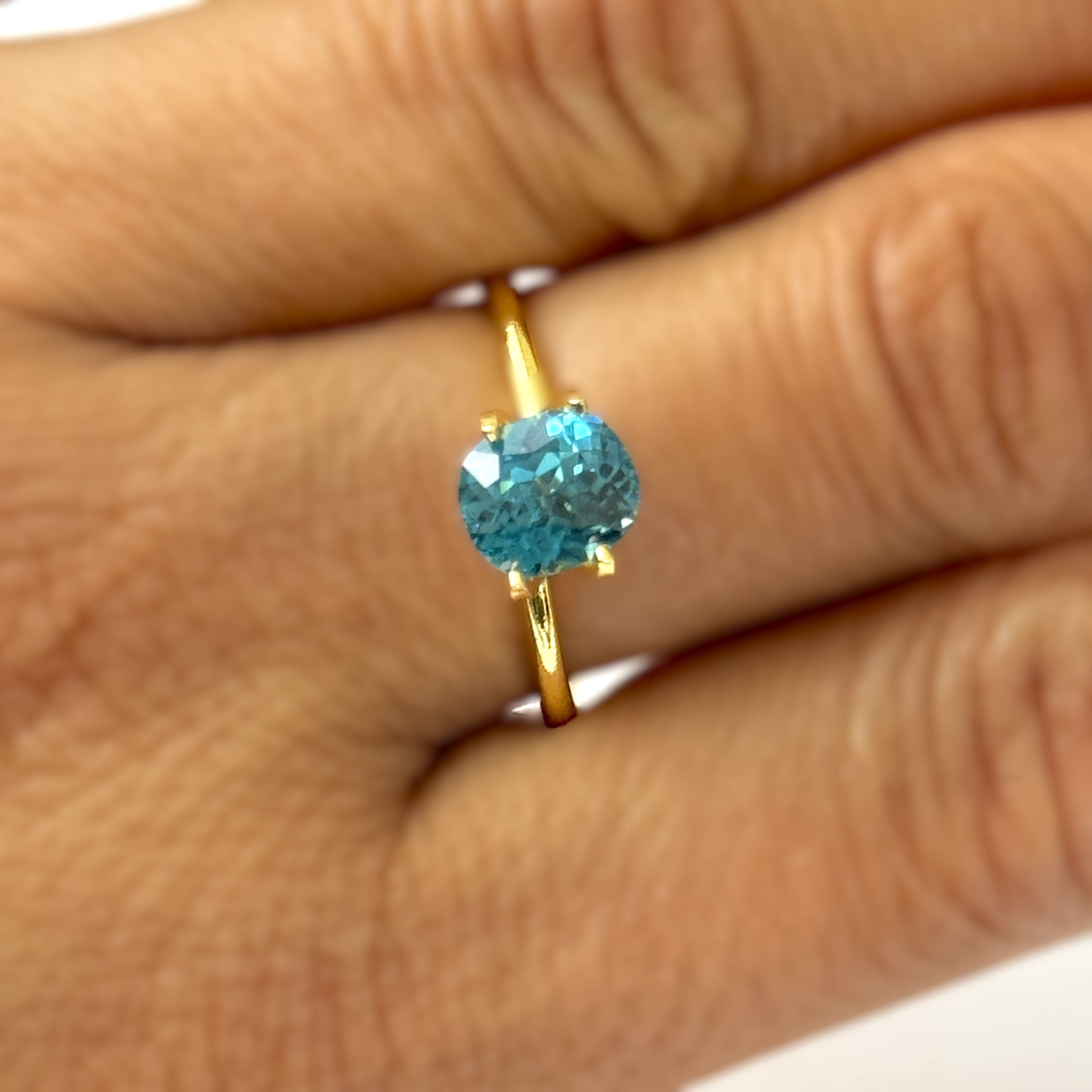 Blue Zircon 2.34ct Cushion