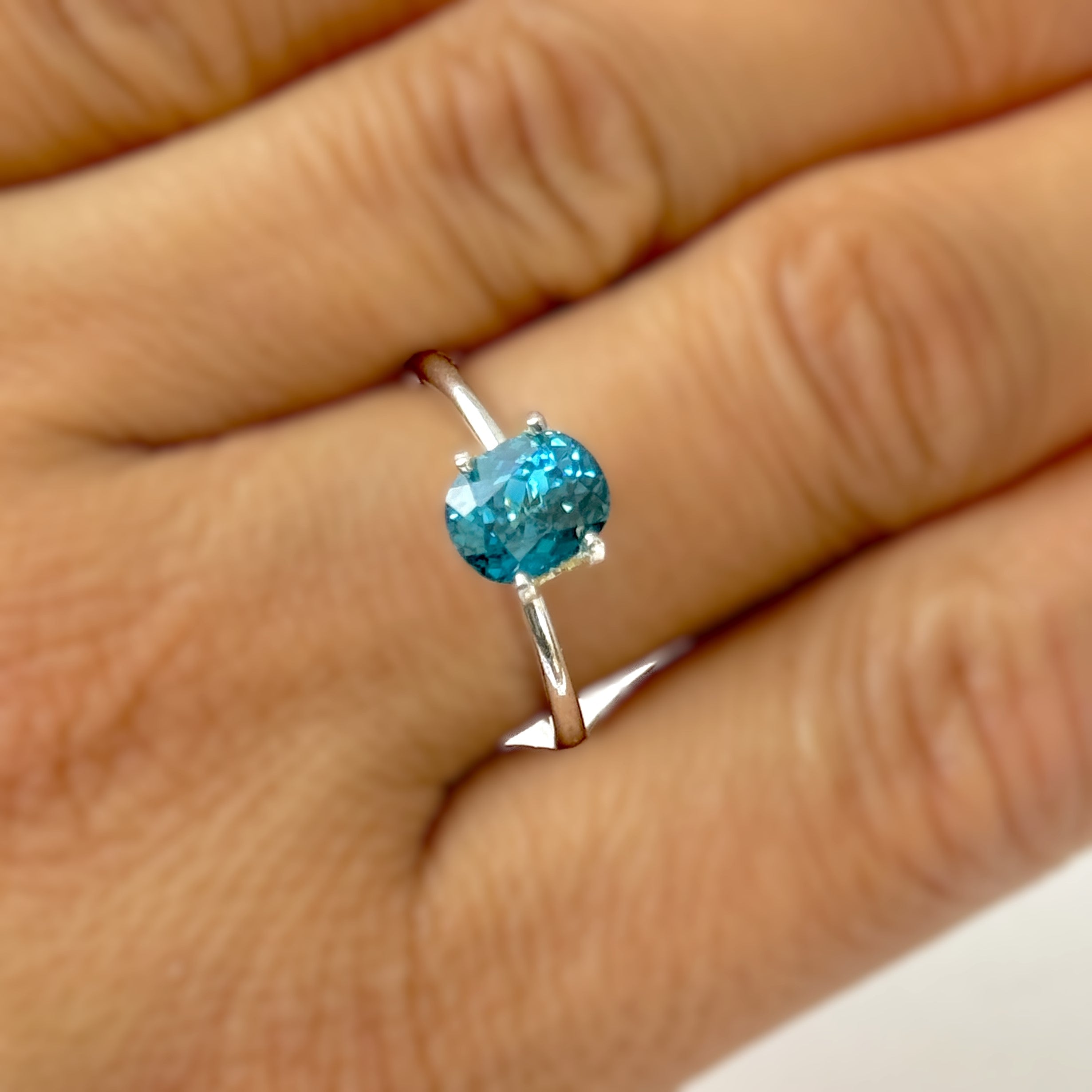 Blue Zircon 2.30ct Cushion