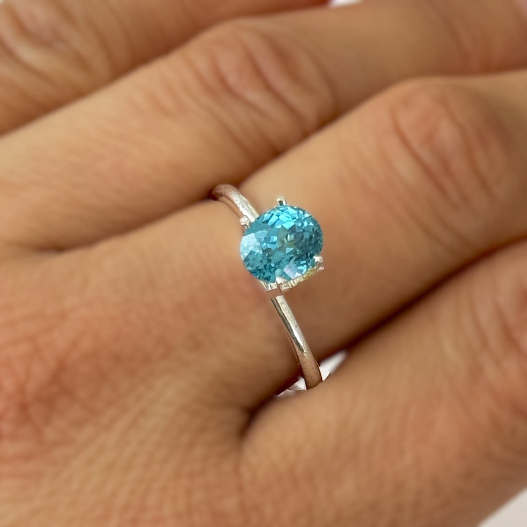 Blue Zircon 2.13ct Oval