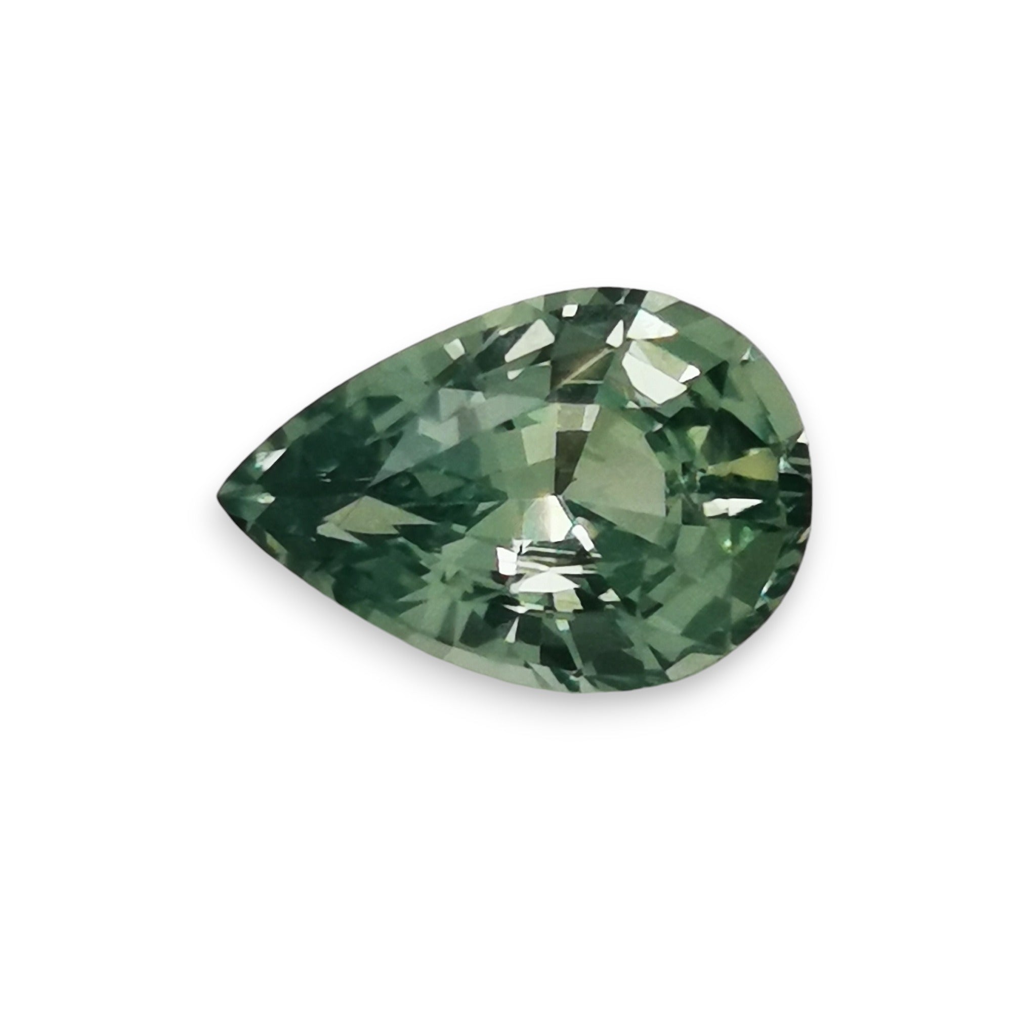 Green Sapphire 1.68ct Pear