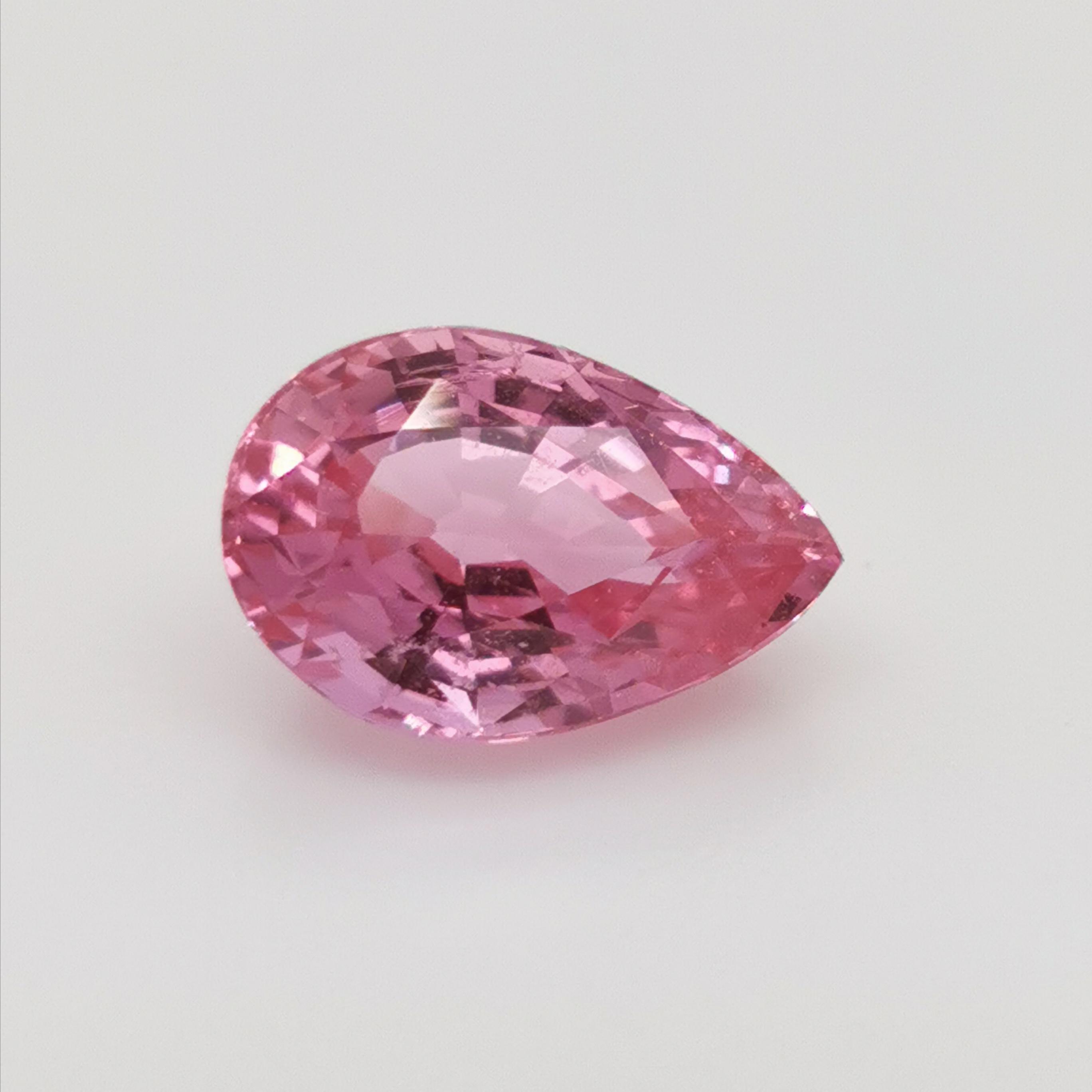Pink Sapphire 2.16ct Pear