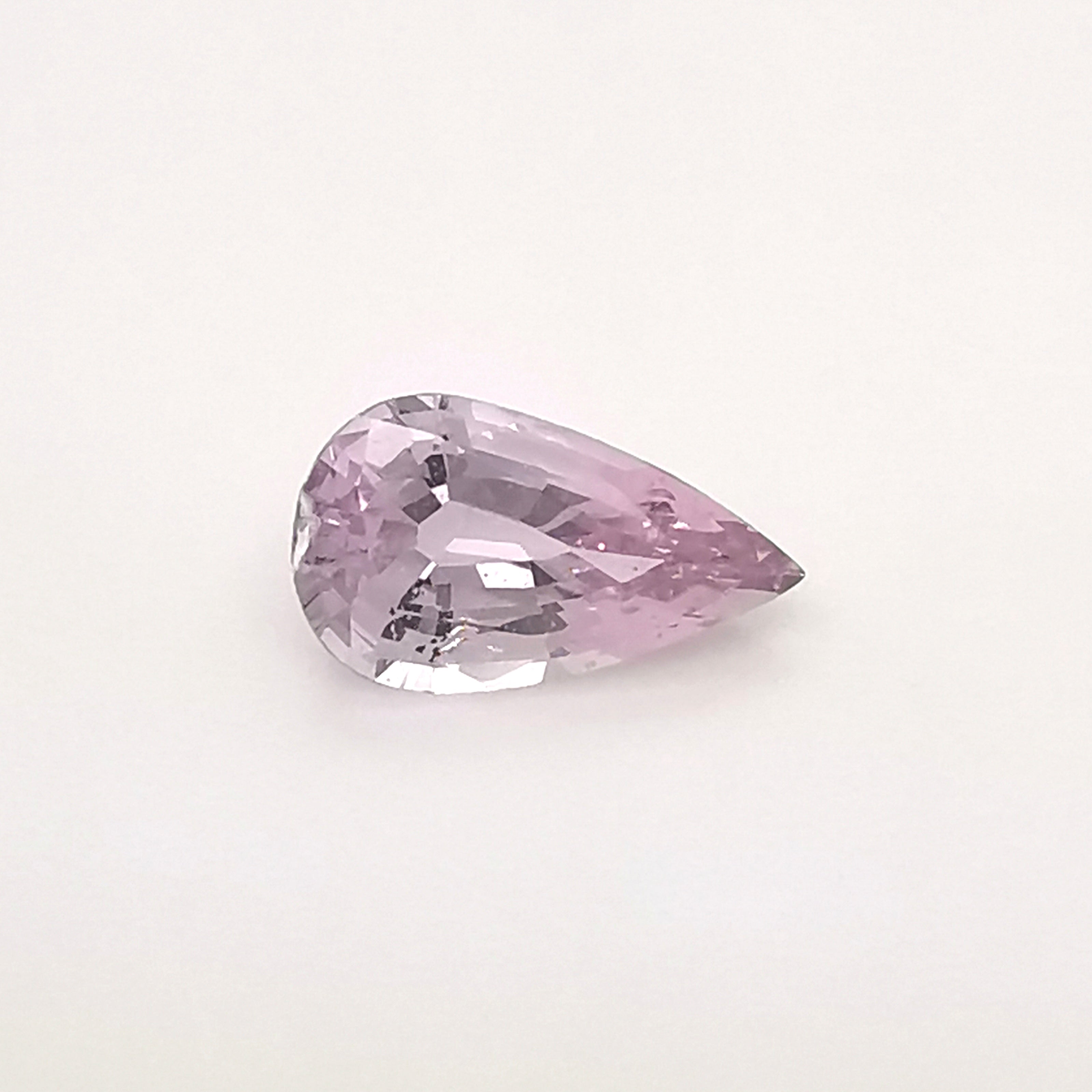 Pink Sapphire 1.38ct Pear