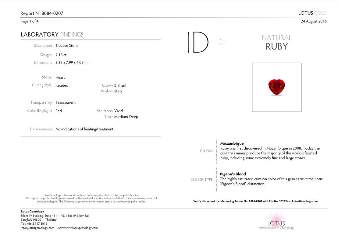 Ruby 2.18ct Heart
