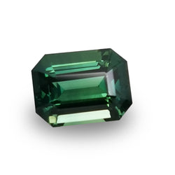Green Sapphire 3.11ct Emerald Cut