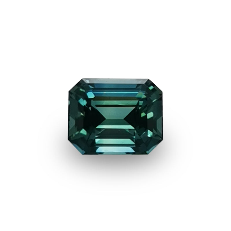 Green Sapphire 2.01ct Emerald Cut