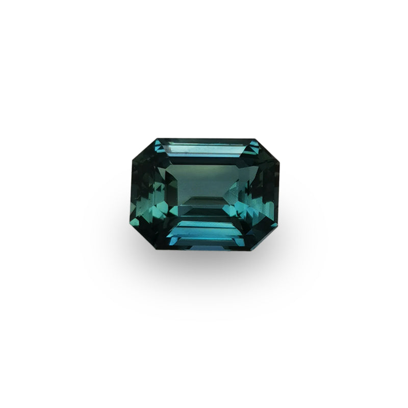 Green Sapphire 1.30ct Emerald Cut